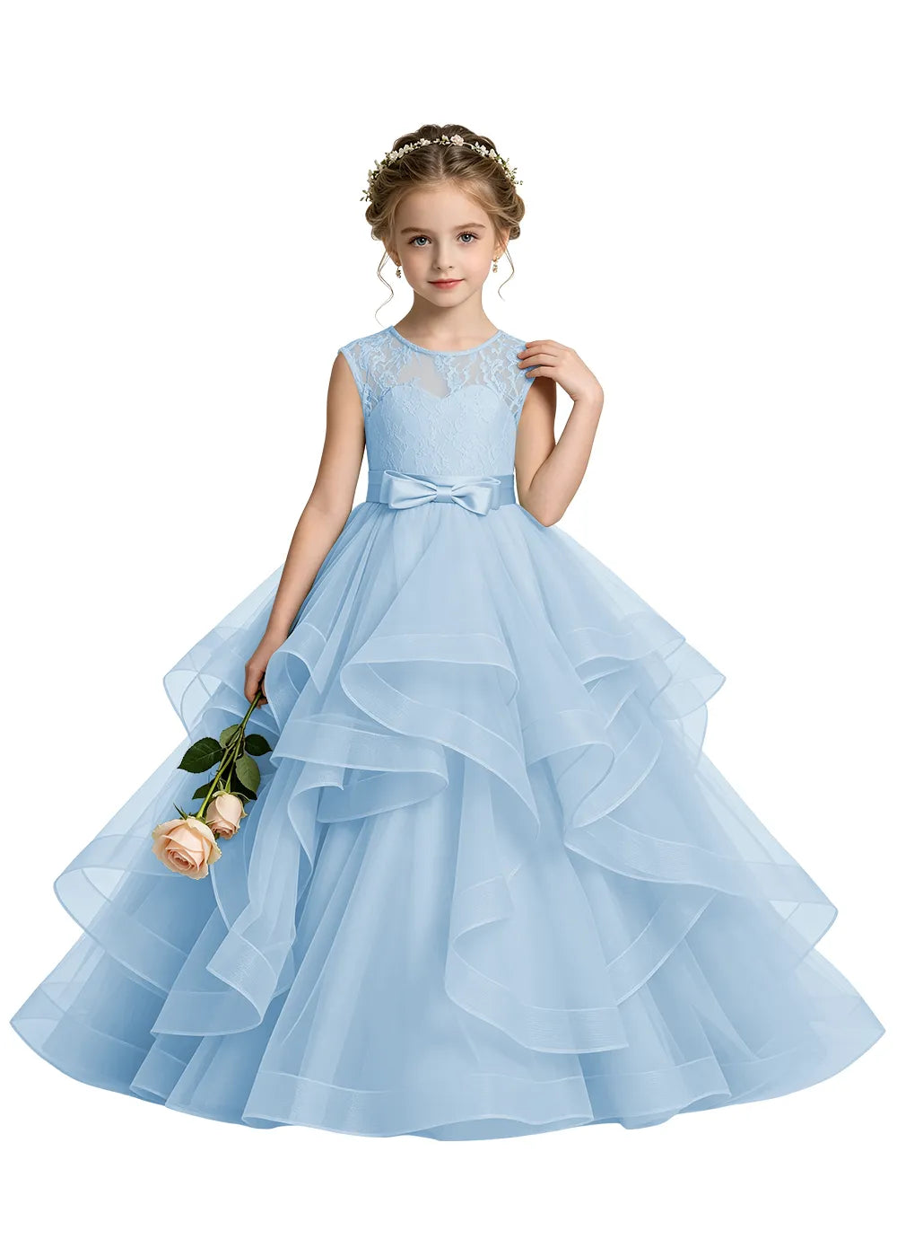 Keyhole Back Lace Bodice Special Occasion Dress