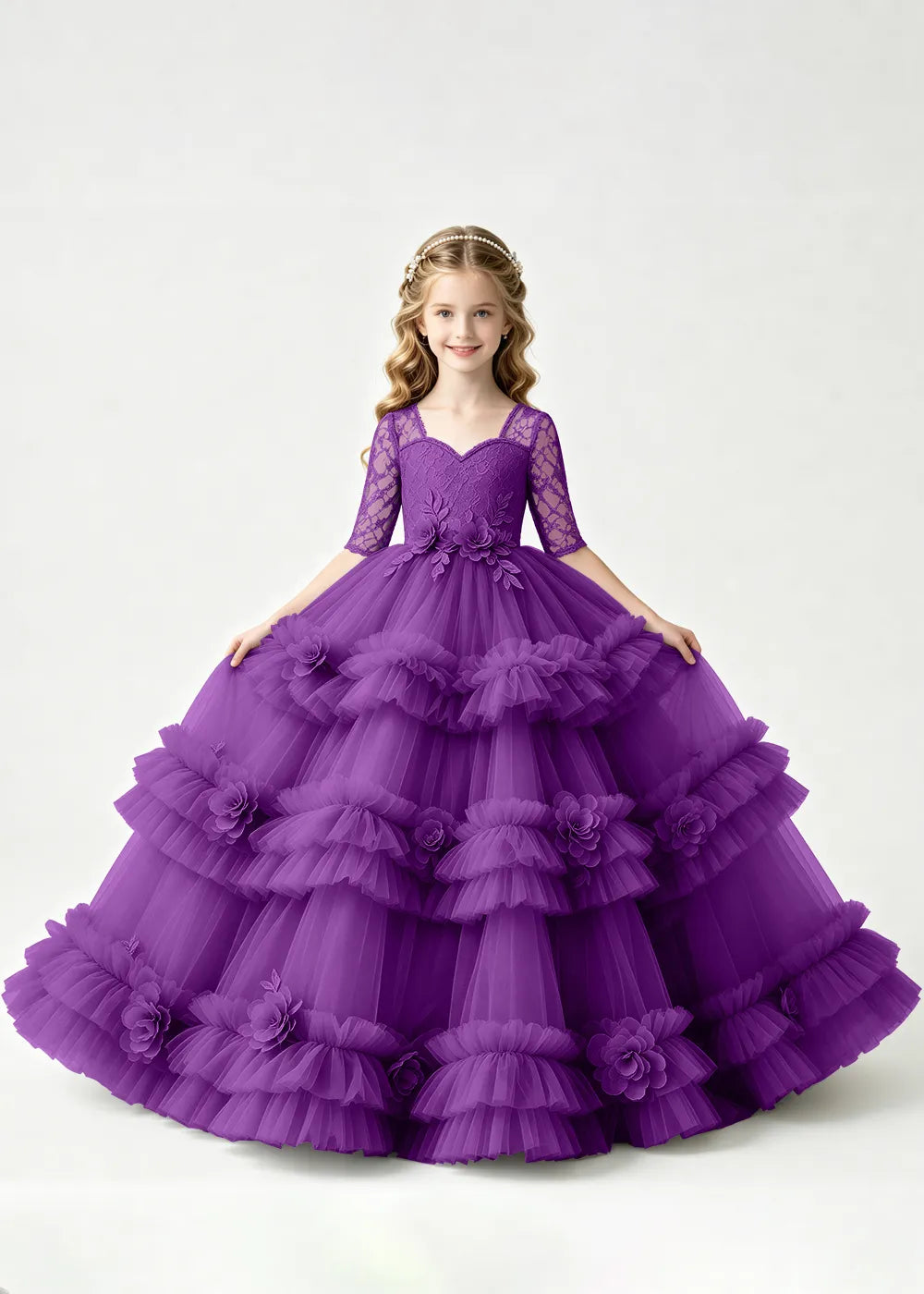 Spitzenkleid mit schulterfreiem Design