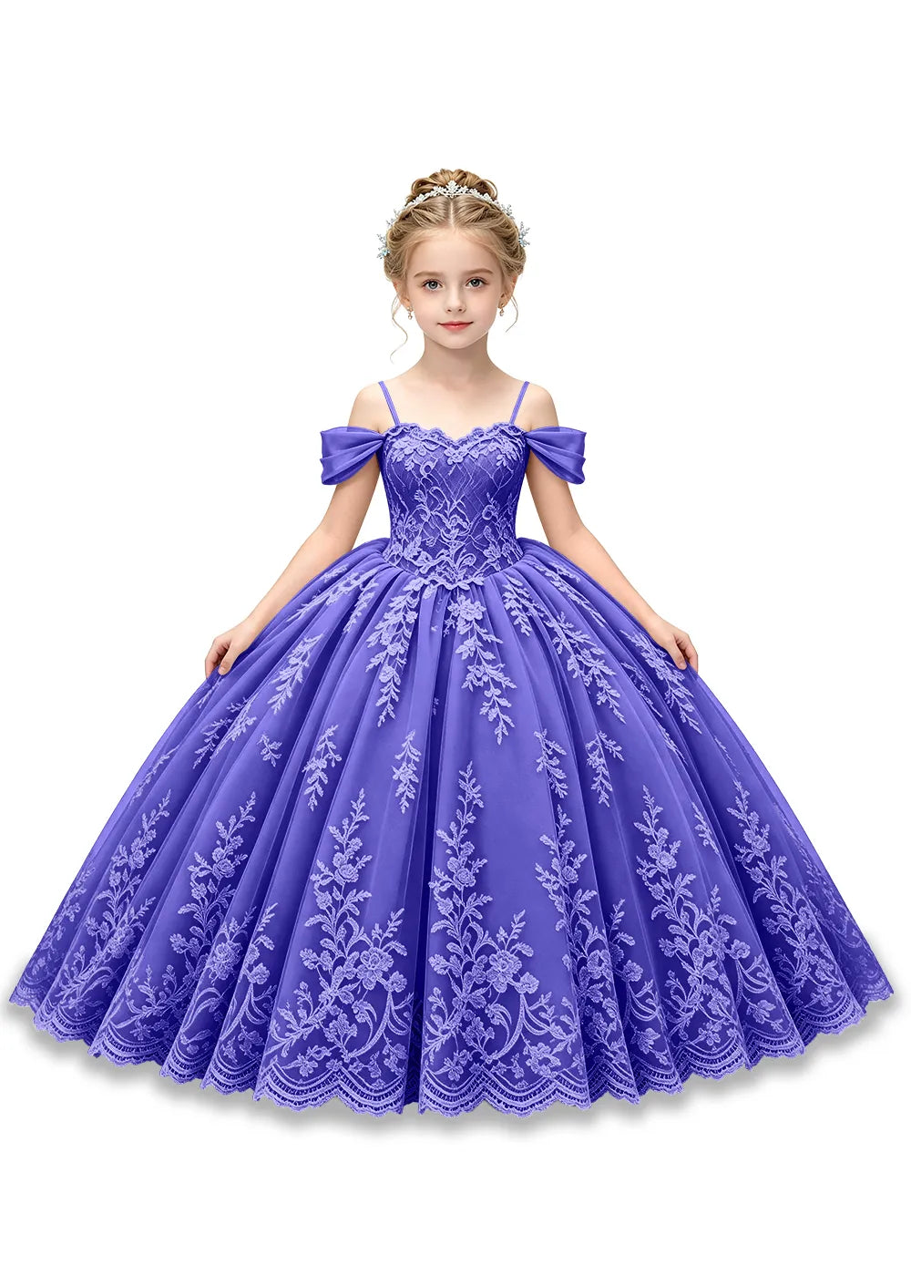 Enchanted Off-Shoulder Tulle Pageant Dress