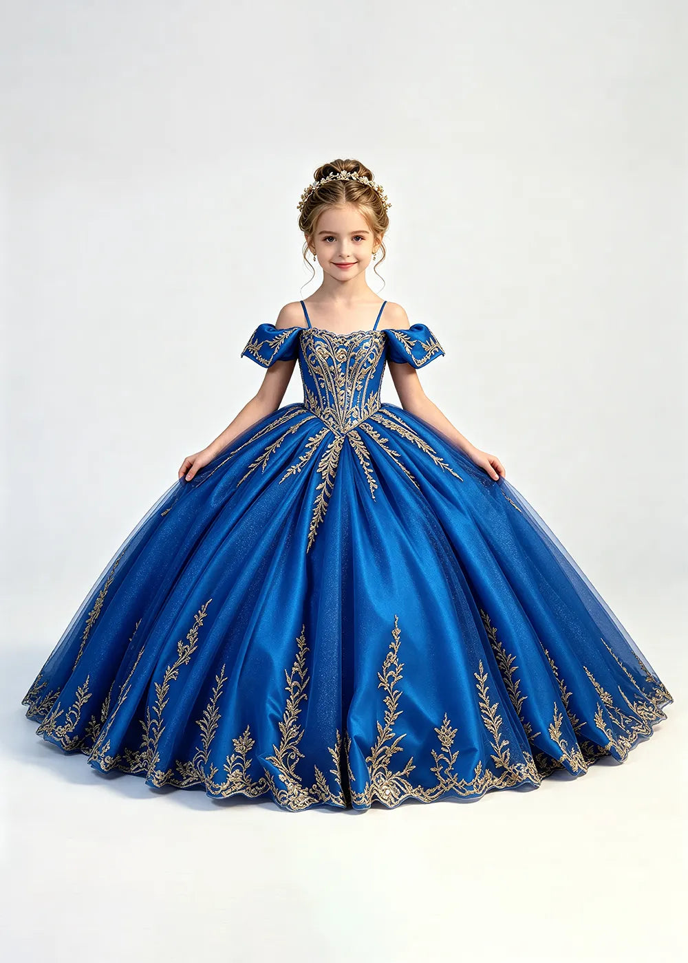 Fairytale Corset-Back Flower Girl Ball Gown