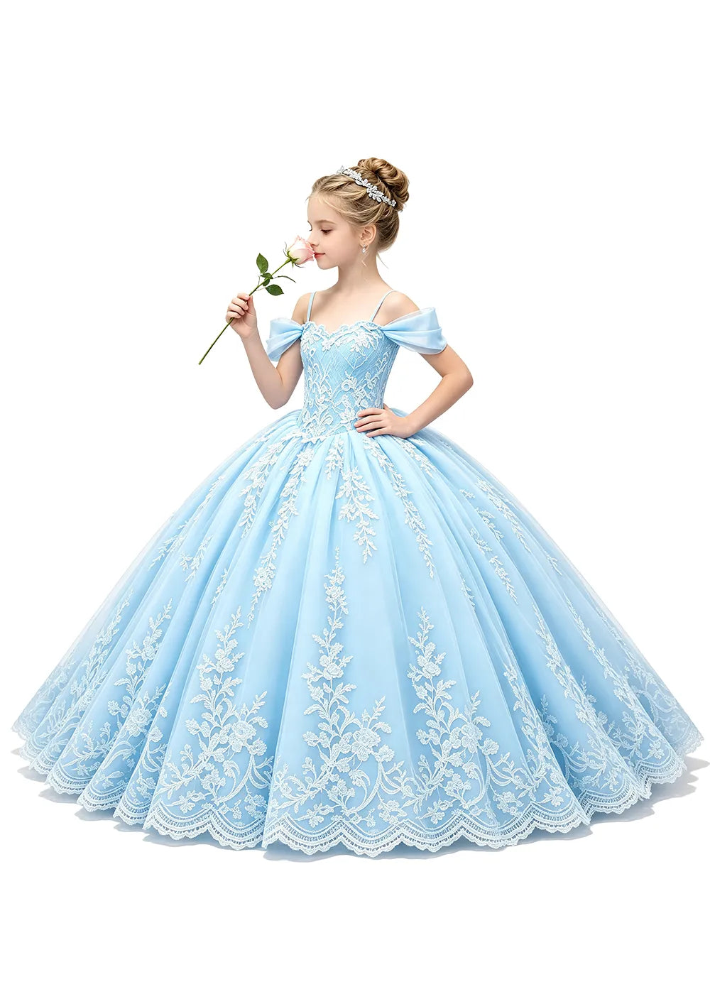 Fairytale Lace Princess Ball Gown for Girls
