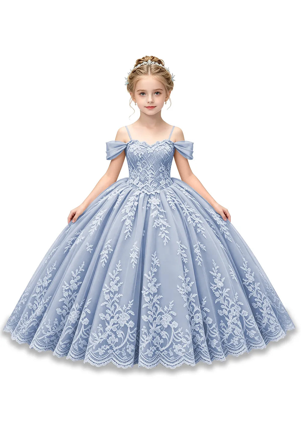 Enchanted Off-Shoulder Tulle Pageant Dress
