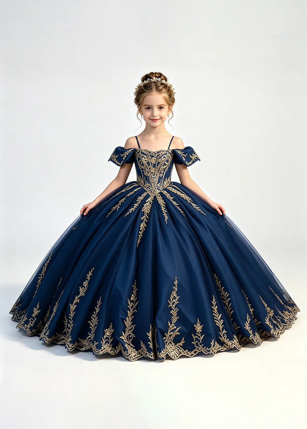 Fairytale Corset-Back Flower Girl Ball Gown