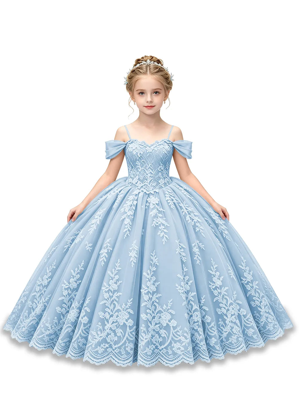 Enchanted Off-Shoulder Tulle Pageant Dress