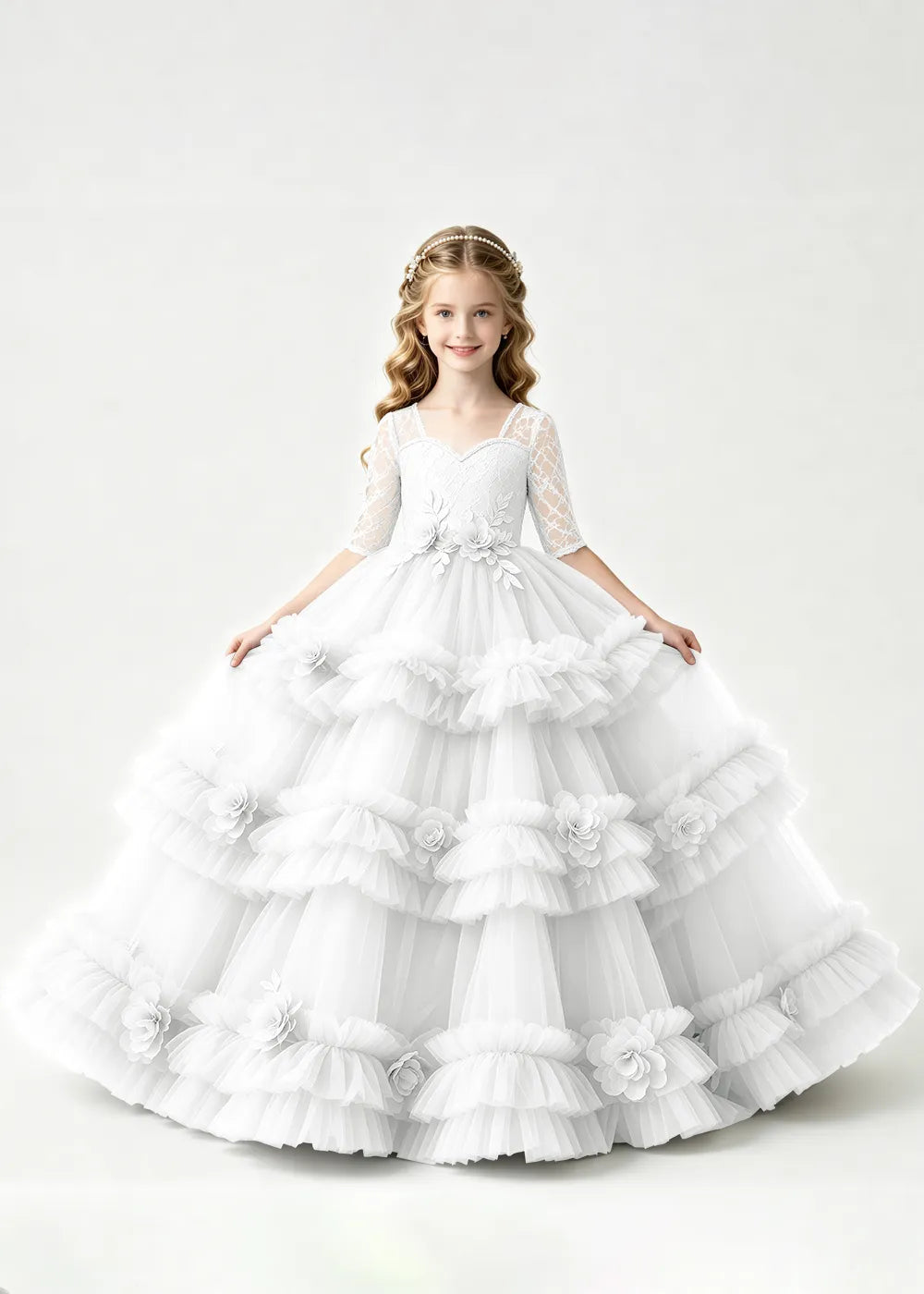 Spitzenkleid mit schulterfreiem Design