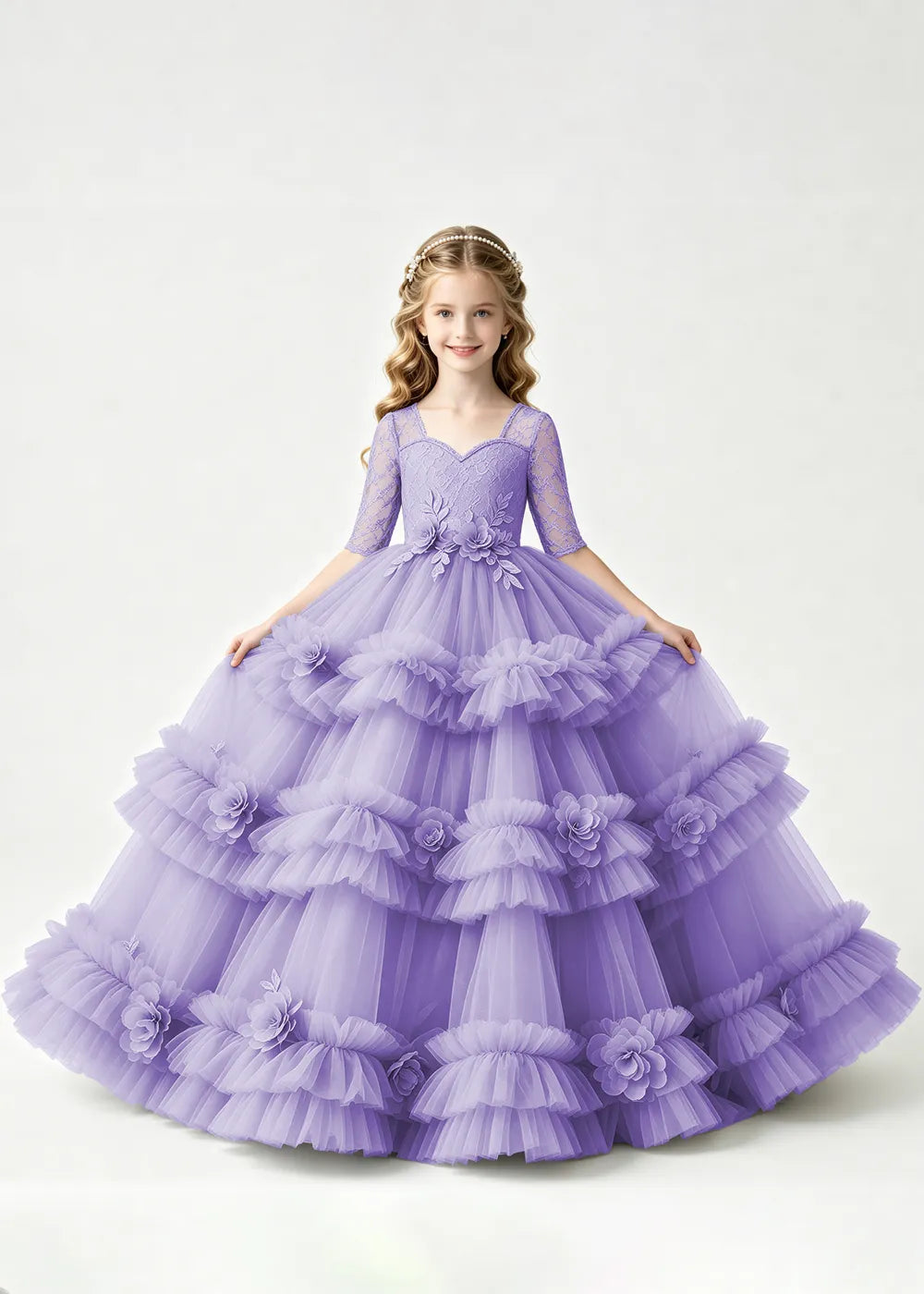 Spitzenkleid mit schulterfreiem Design