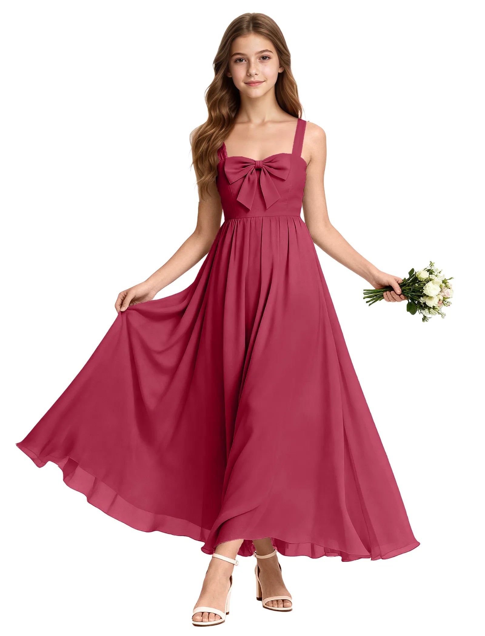 Elegant Bow Junior Bridesmaid Dress