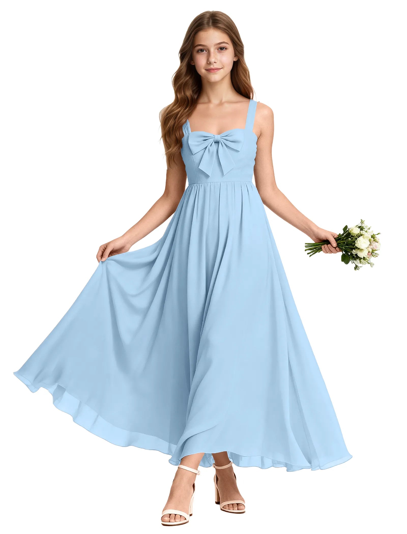 Elegant Bow Junior Bridesmaid Dress
