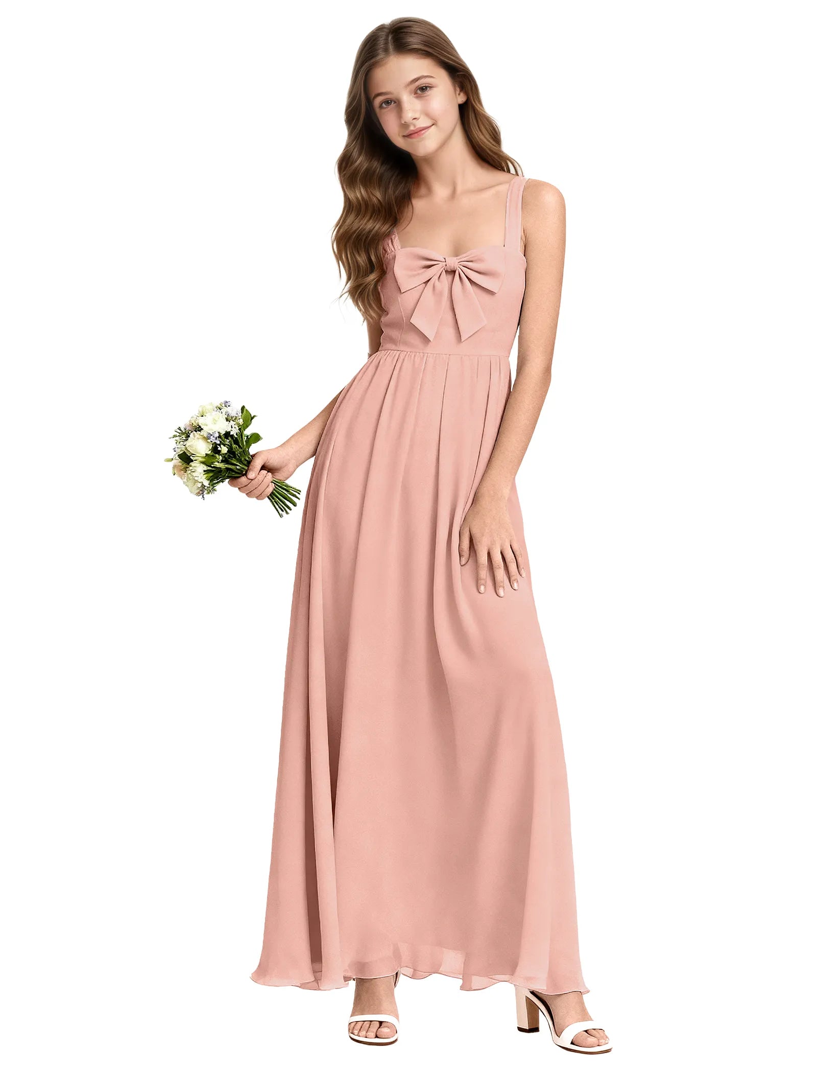 Elegant Bow Junior Bridesmaid Dress