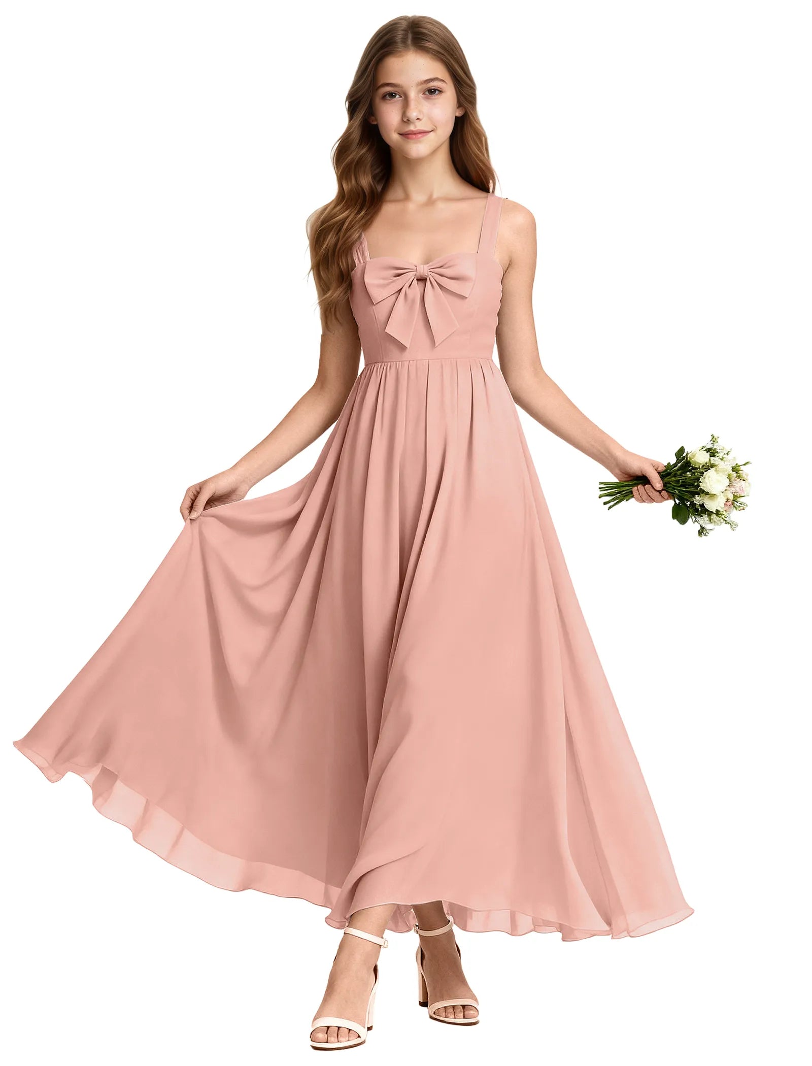 Elegant Bow Junior Bridesmaid Dress