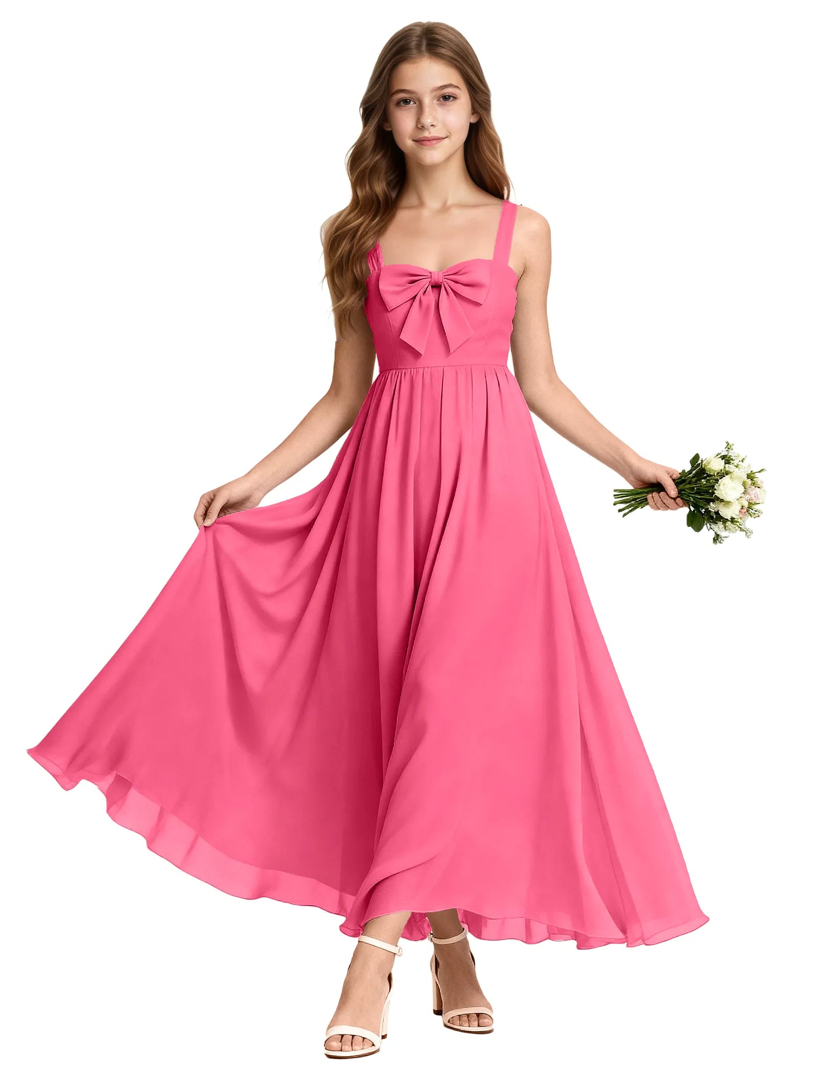 Elegant Bow Junior Bridesmaid Dress