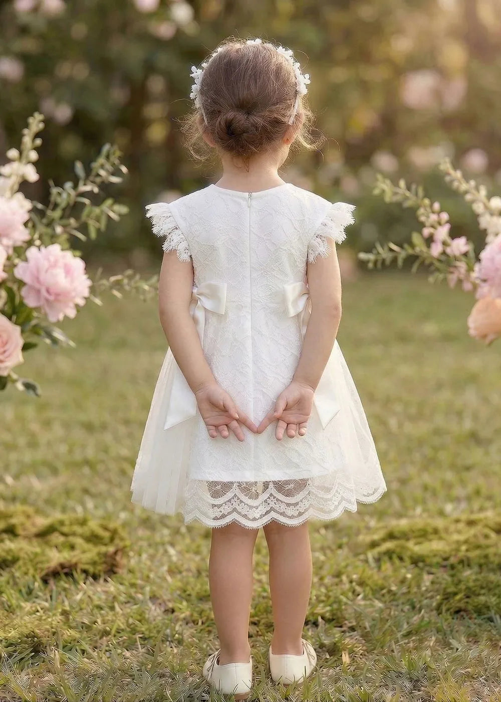 Vestido de princesa sin mangas de encaje