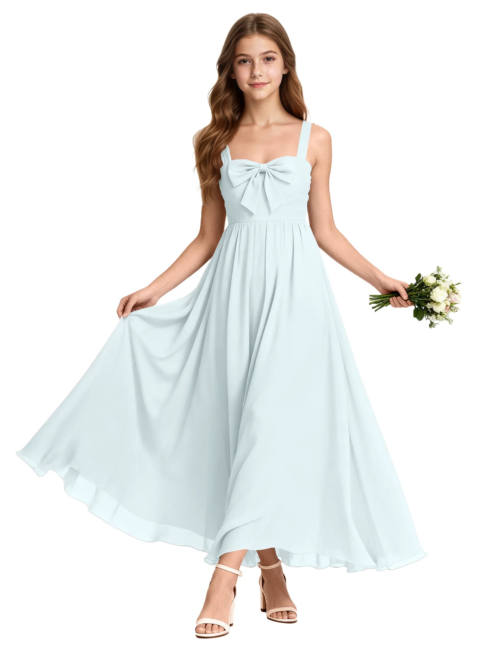Elegant Bow Junior Bridesmaid Dress