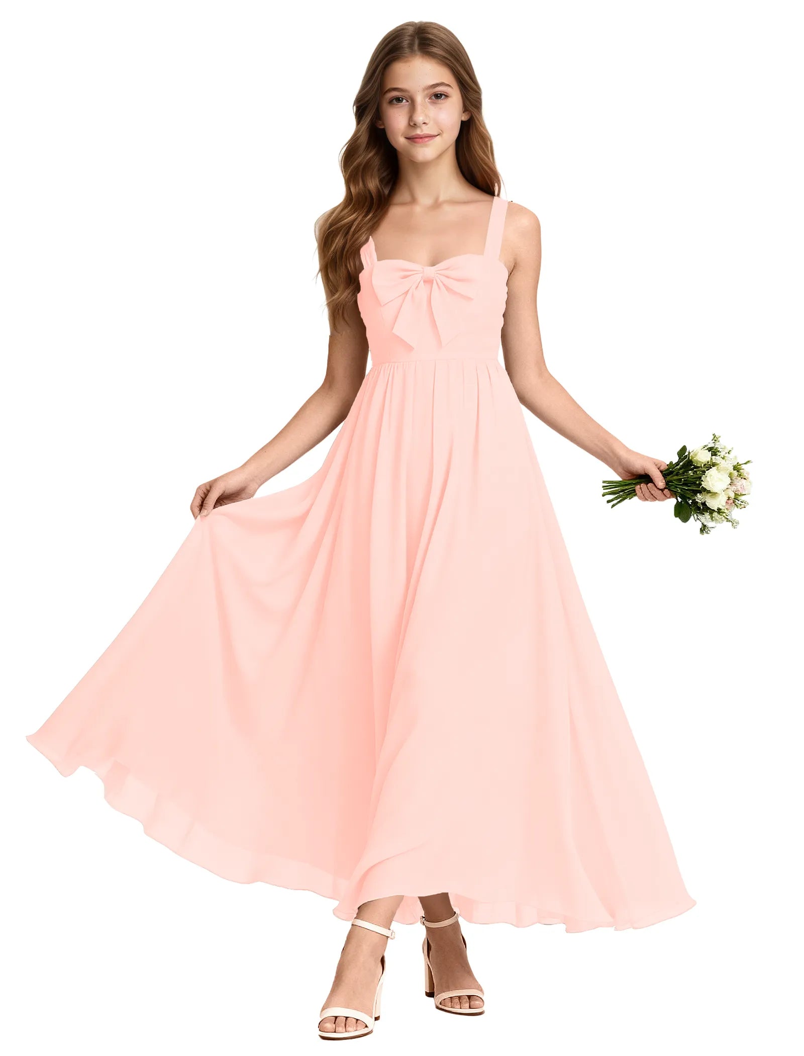 Elegant Bow Junior Bridesmaid Dress