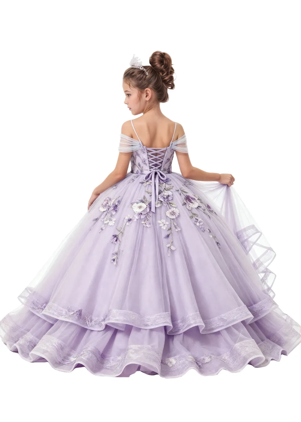 Lavender Blossom Princess Gown