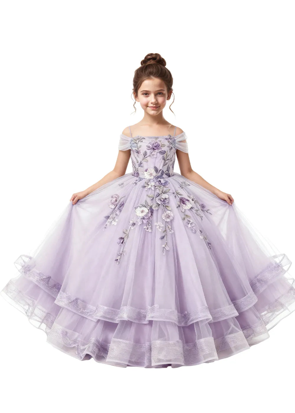 Lavender Blossom Princess Gown