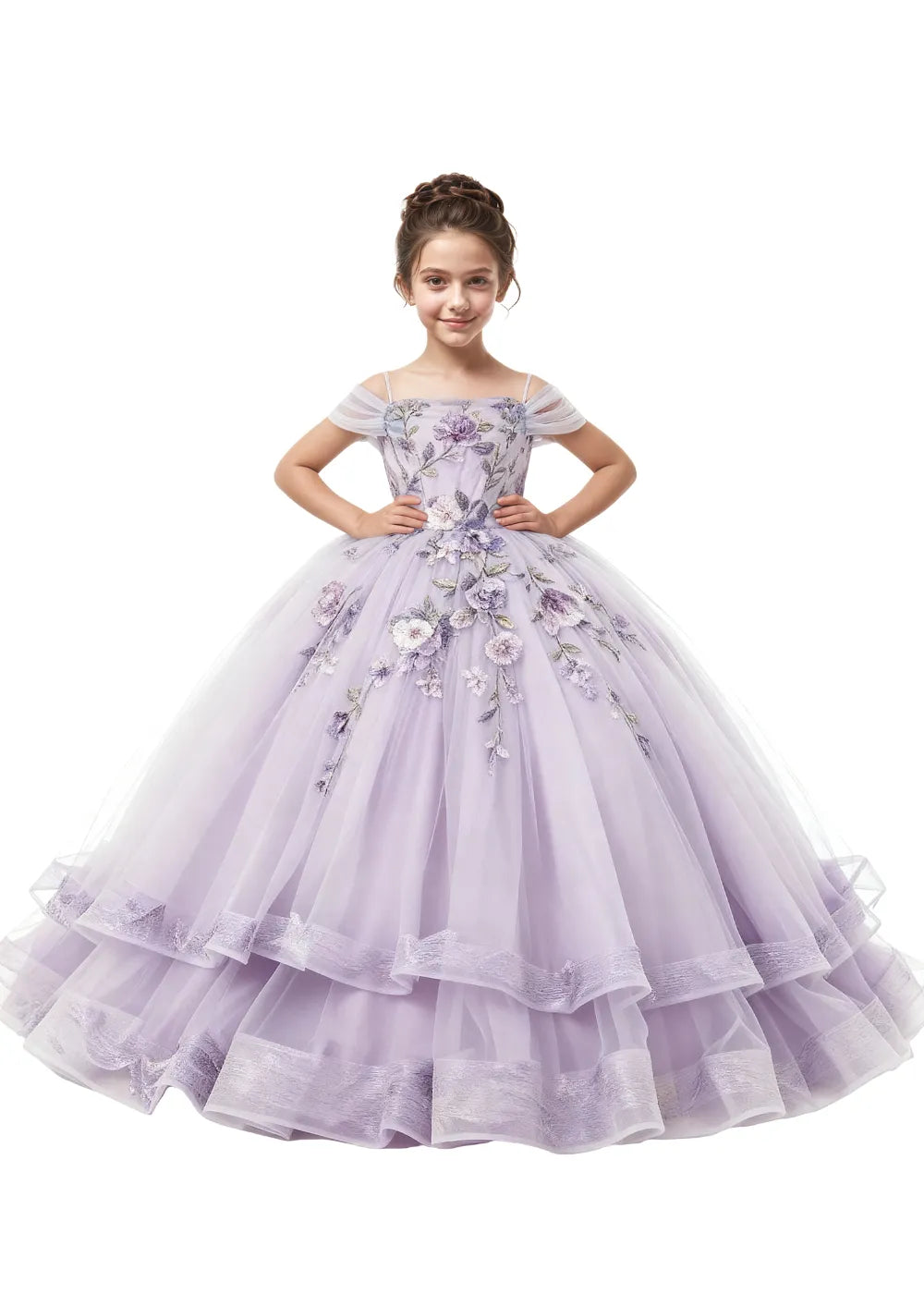 Lavender Blossom Princess Gown