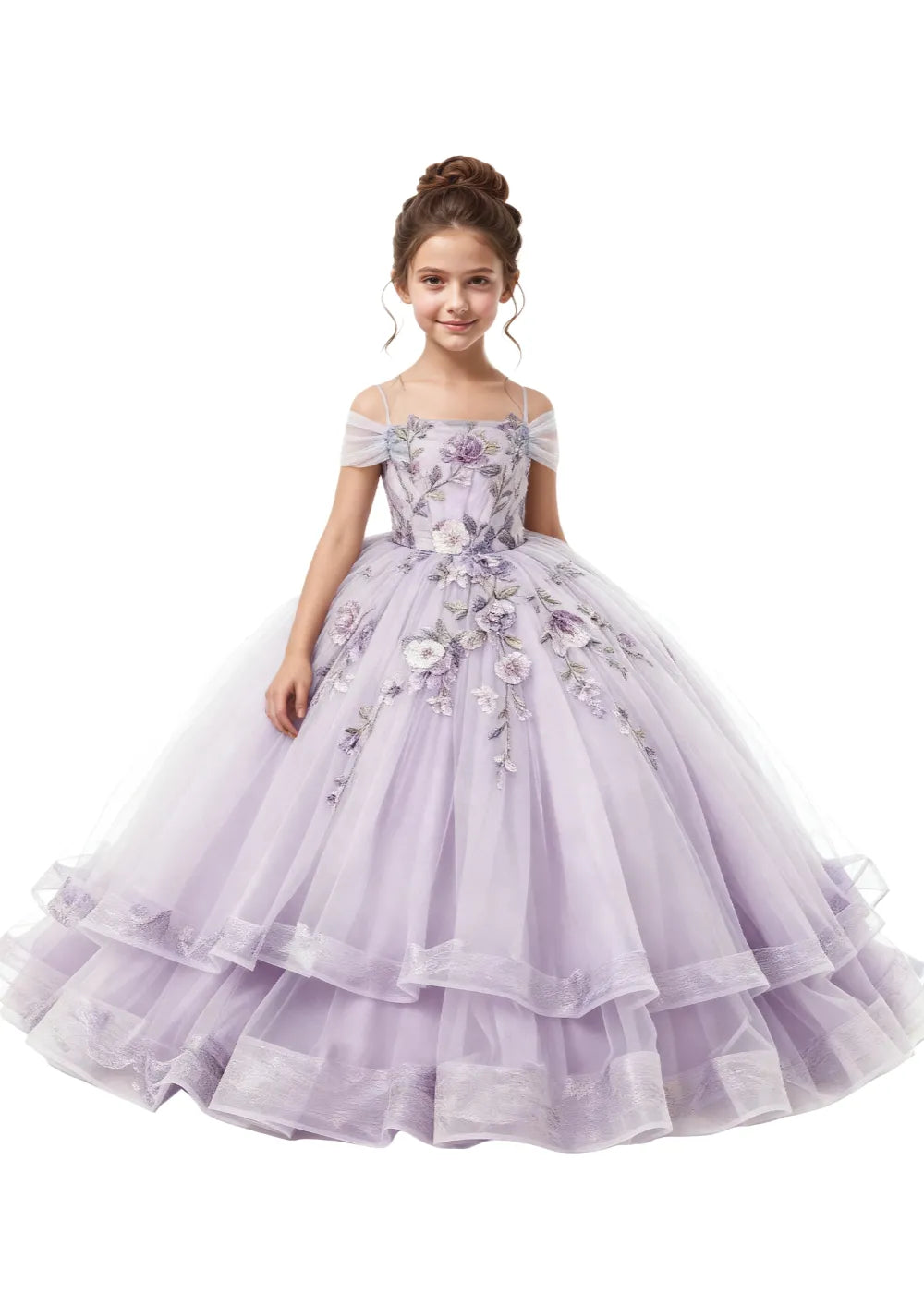 Lavender Blossom Princess Gown