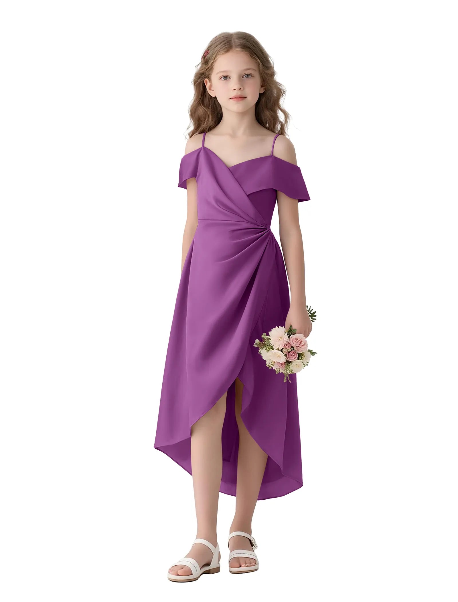 Aurelia Flutter Shoulder Party Dress