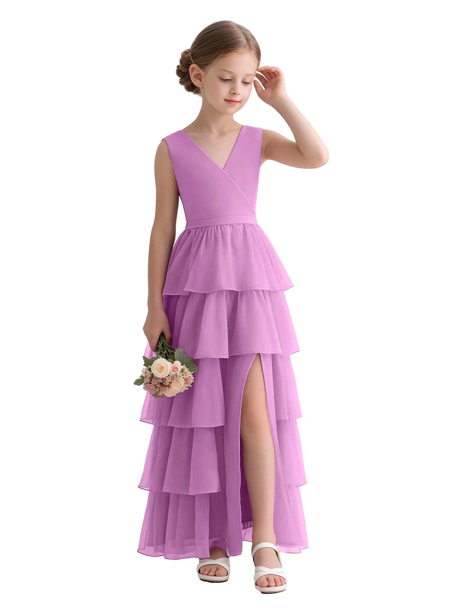 Vestido de princesa sin mangas de encaje