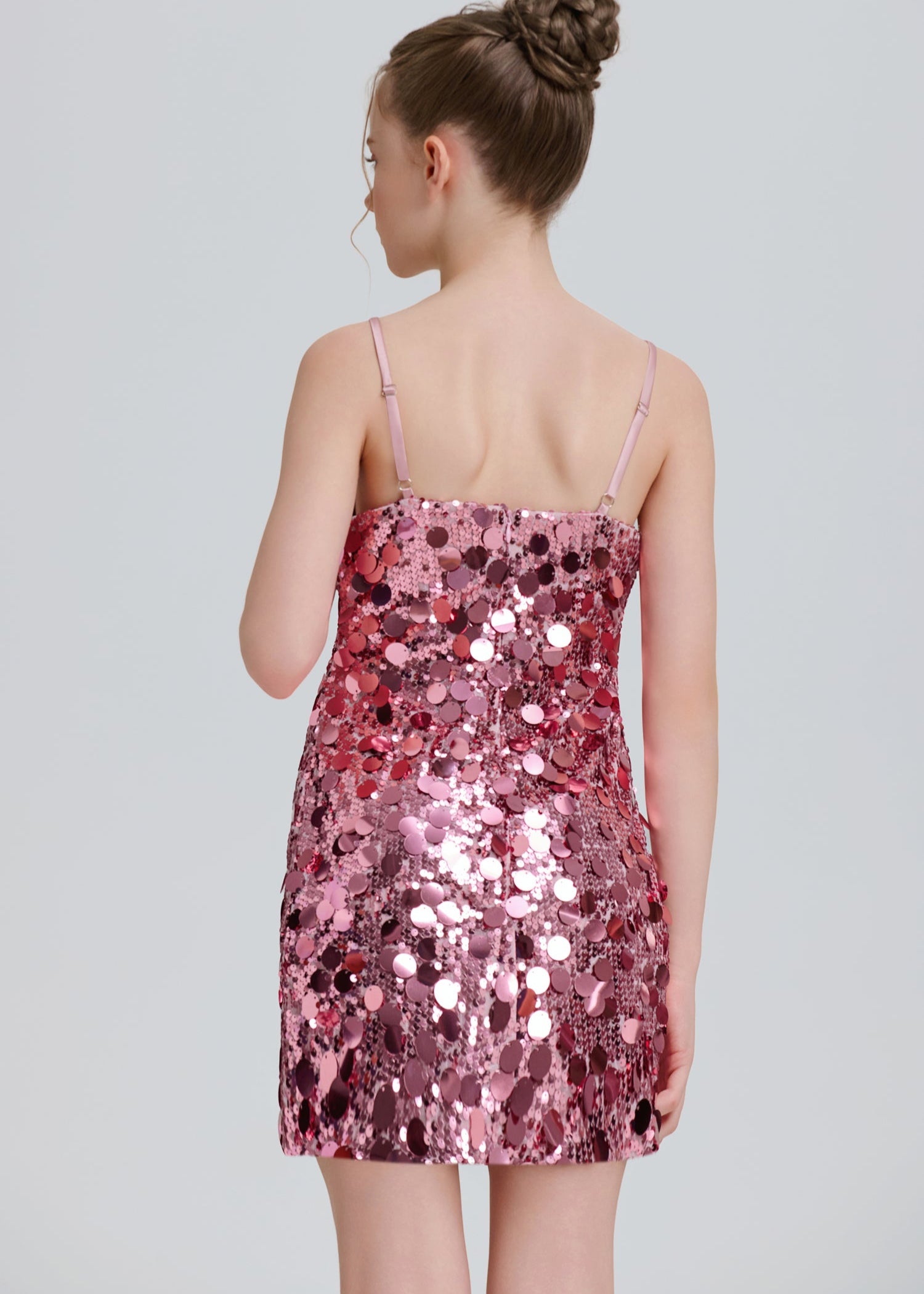 Rosy Sparkle Sequin Dress