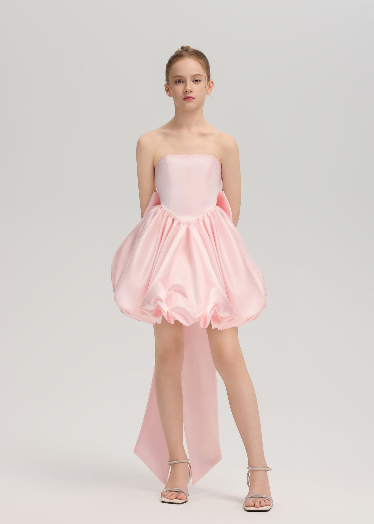 Satin Bow Back Mini Dress