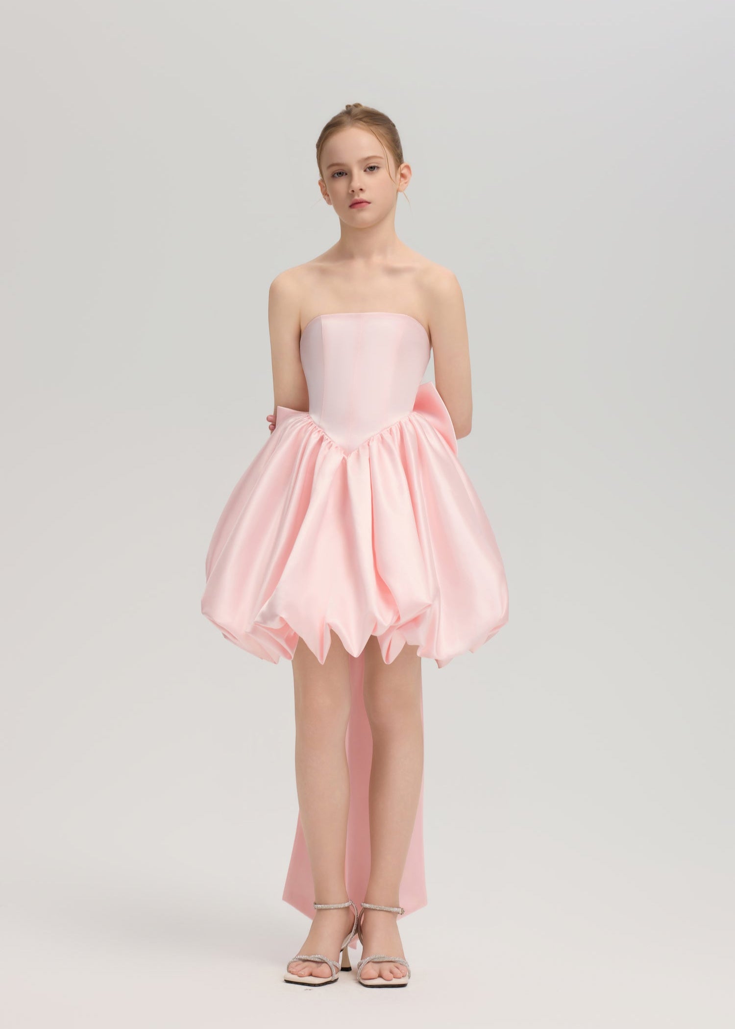 Satin Bow Back Mini Dress