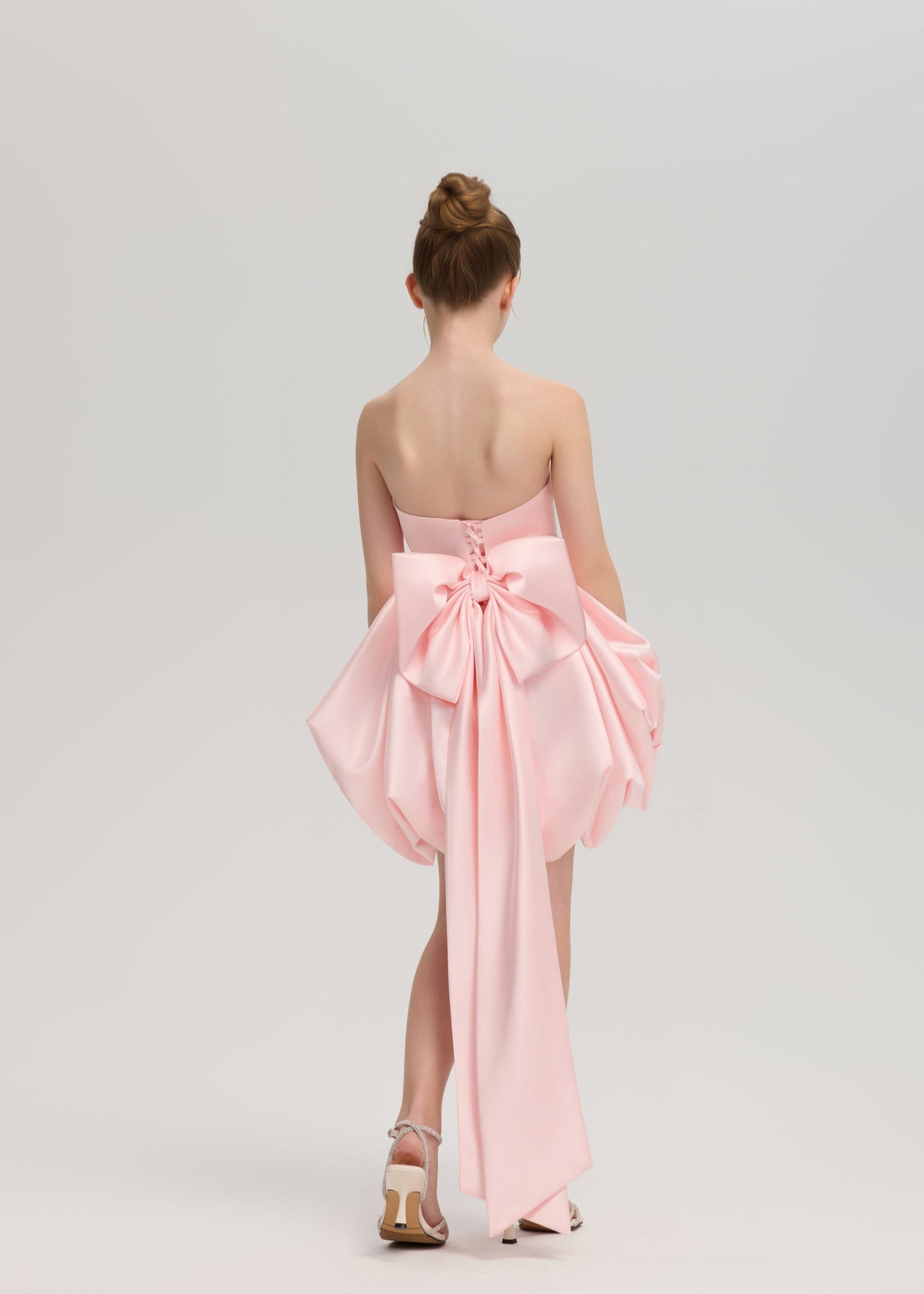 Satin Bow Back Mini Dress