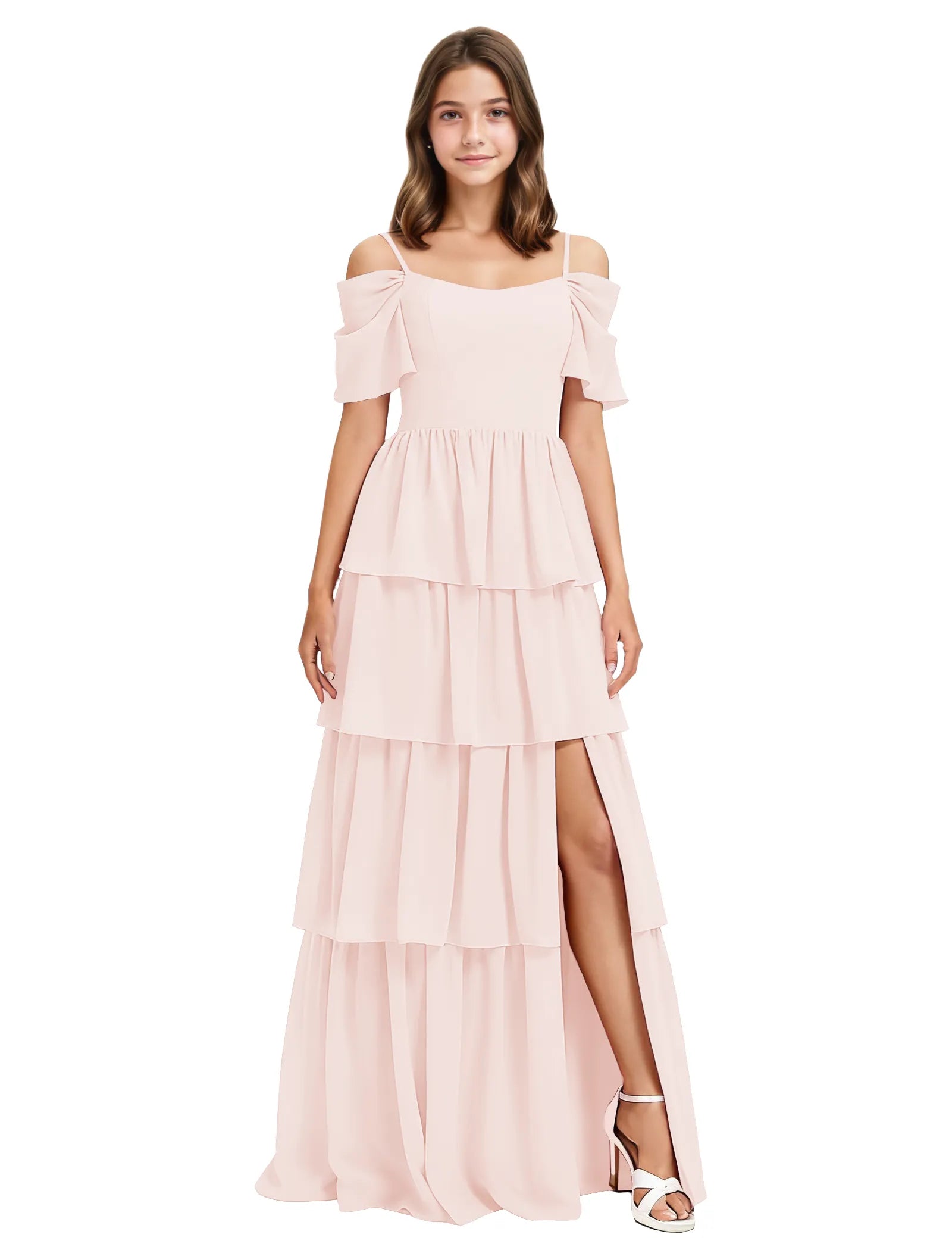 Layered Ruffle Junior Bridesmaid Dress