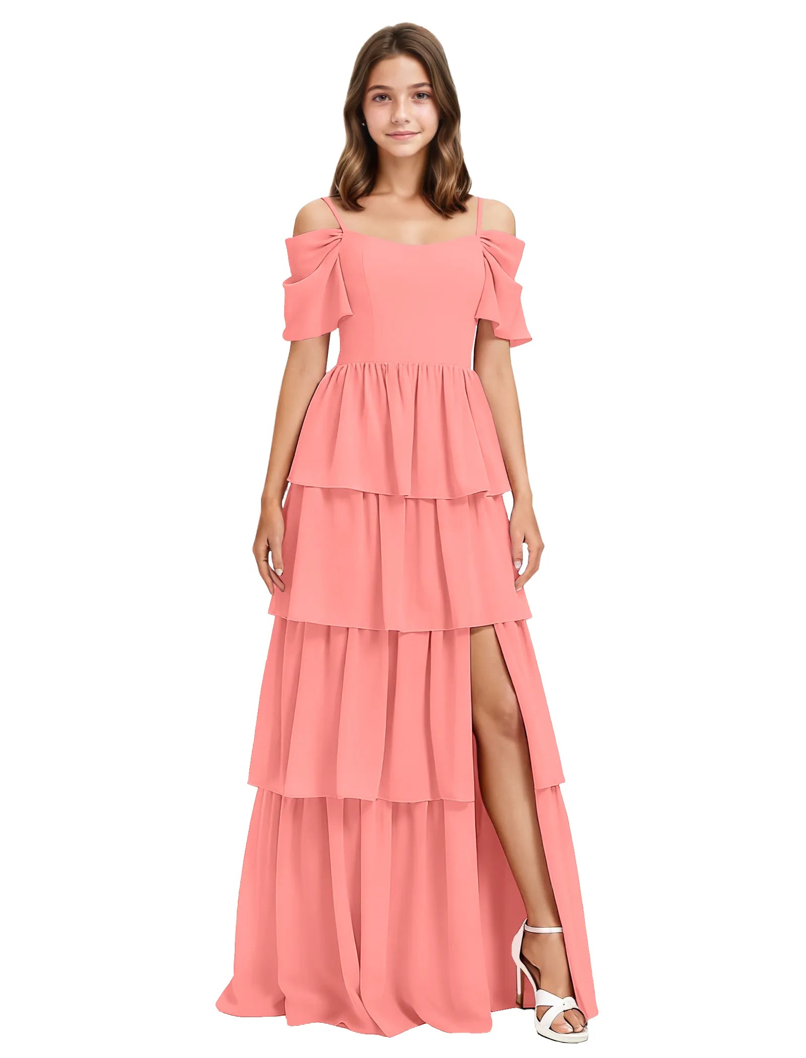 Layered Ruffle Junior Bridesmaid Dress