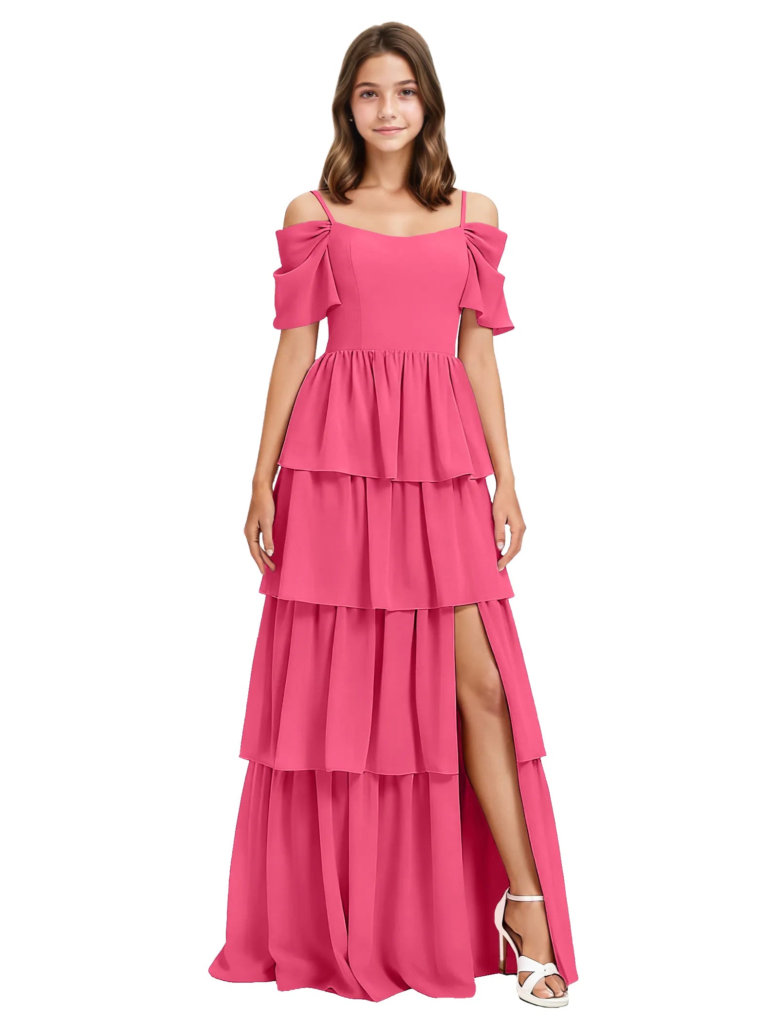 Layered Ruffle Junior Bridesmaid Dress