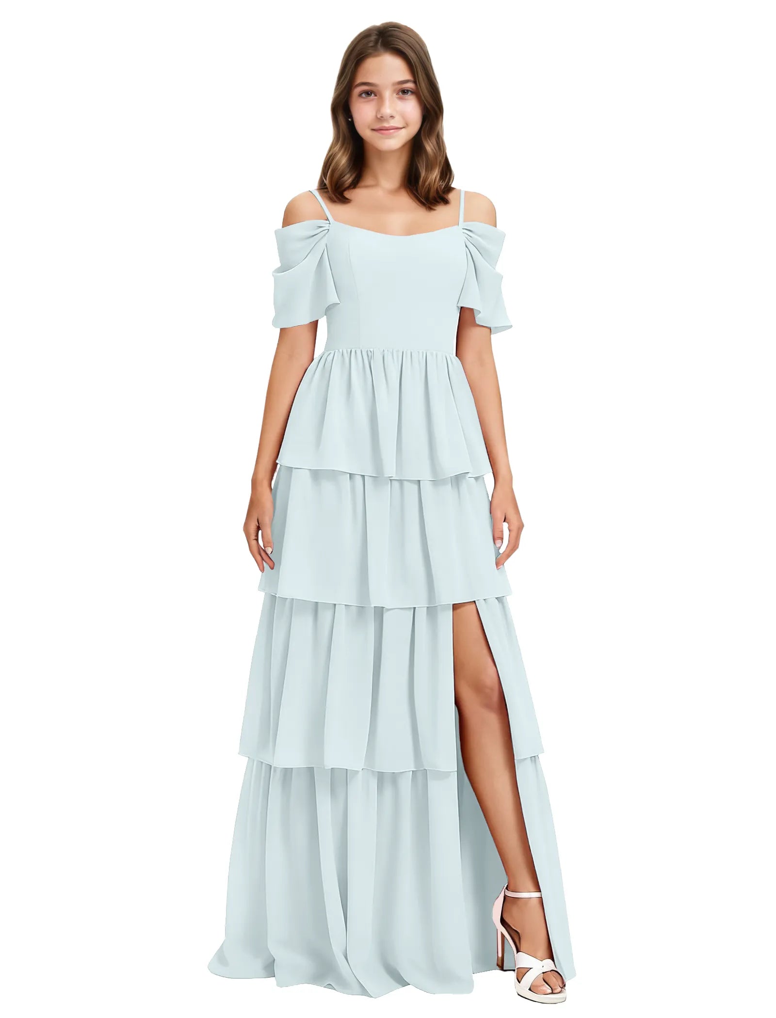 Layered Ruffle Junior Bridesmaid Dress