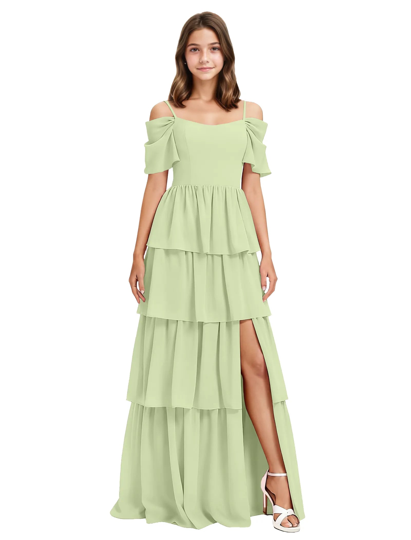Layered Ruffle Junior Bridesmaid Dress