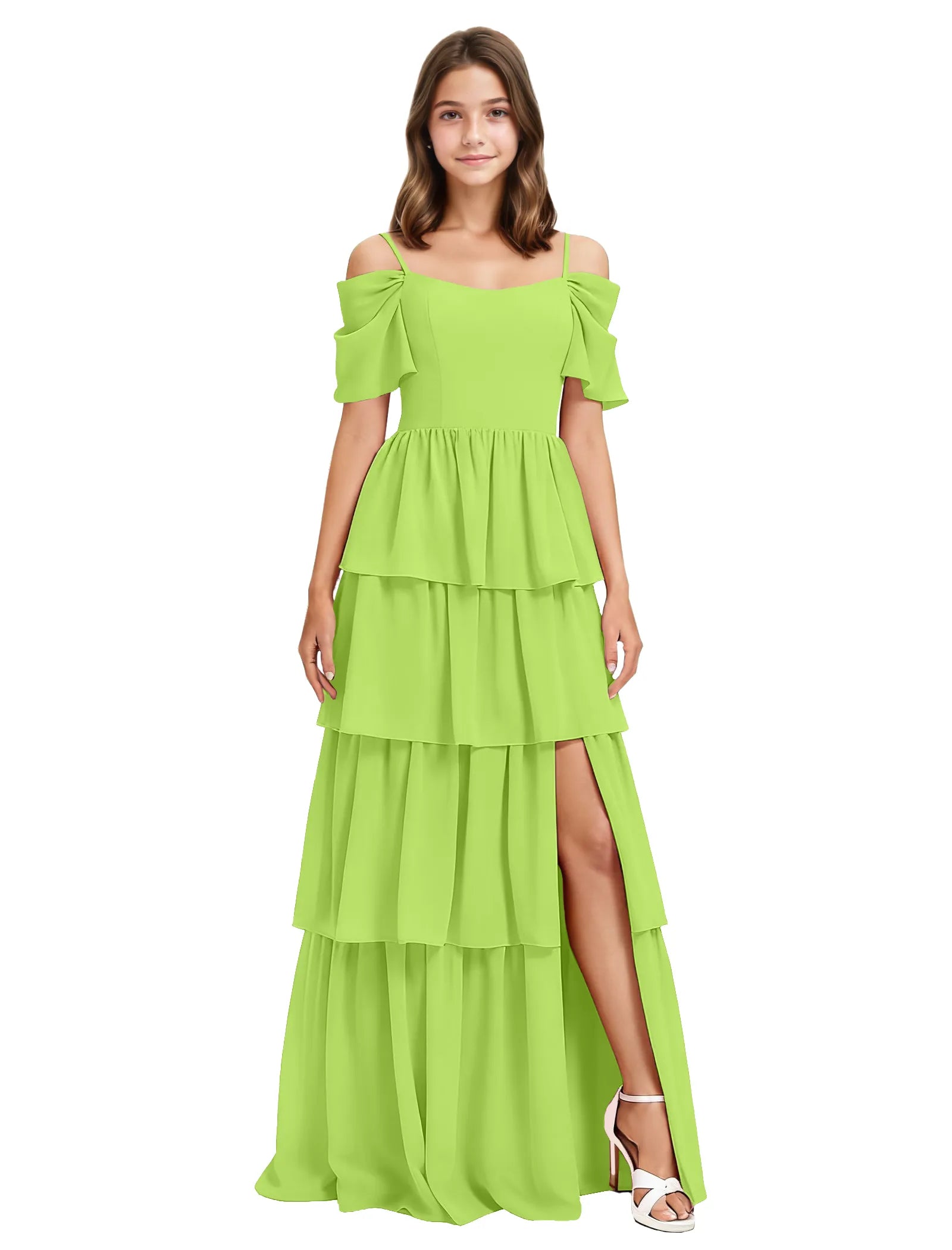 Layered Ruffle Junior Bridesmaid Dress
