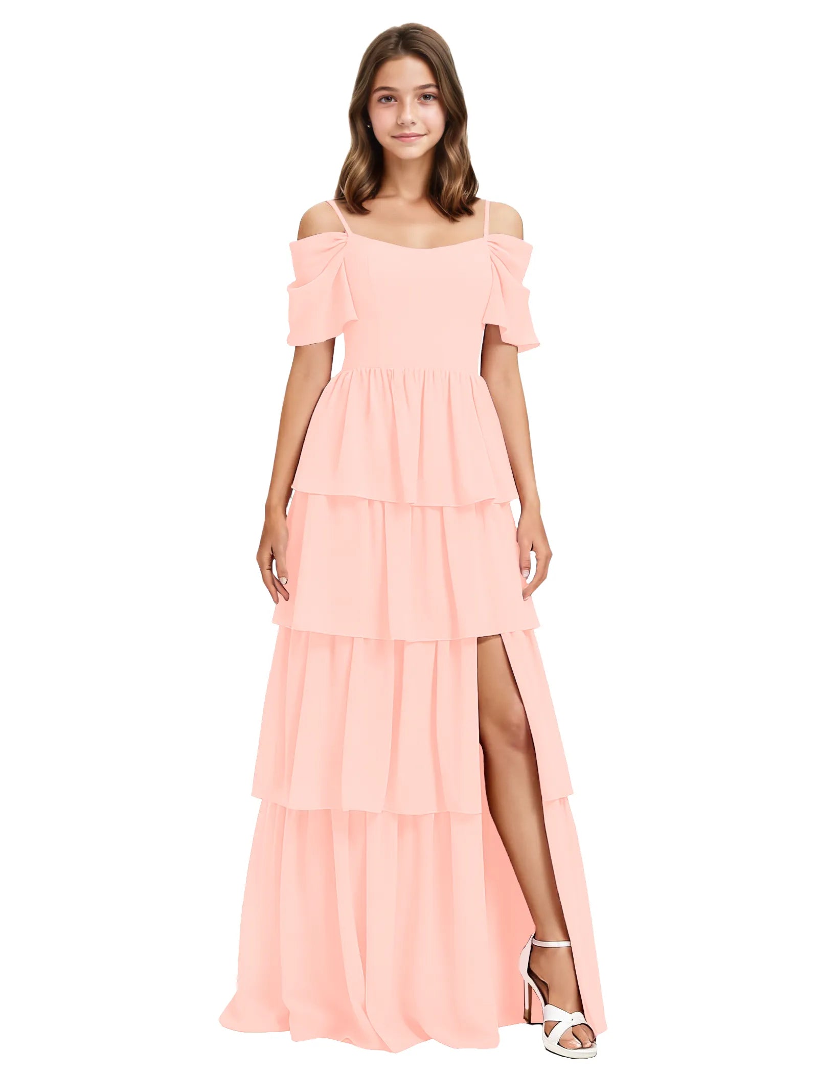 Layered Ruffle Junior Bridesmaid Dress