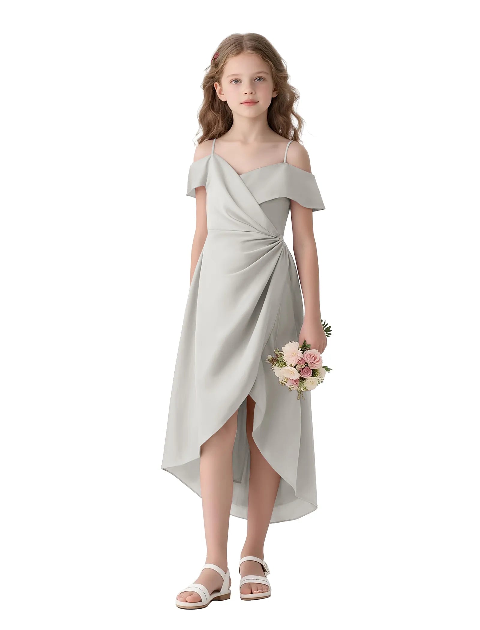 Aurelia Flutter Shoulder Party Dress