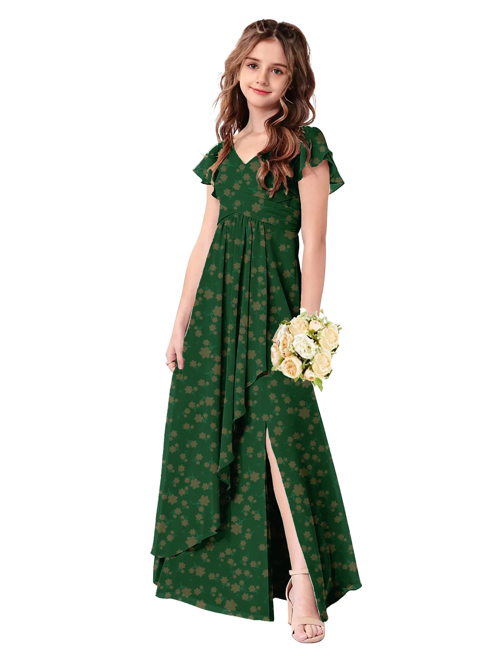 Vestido de princesa sin mangas de encaje