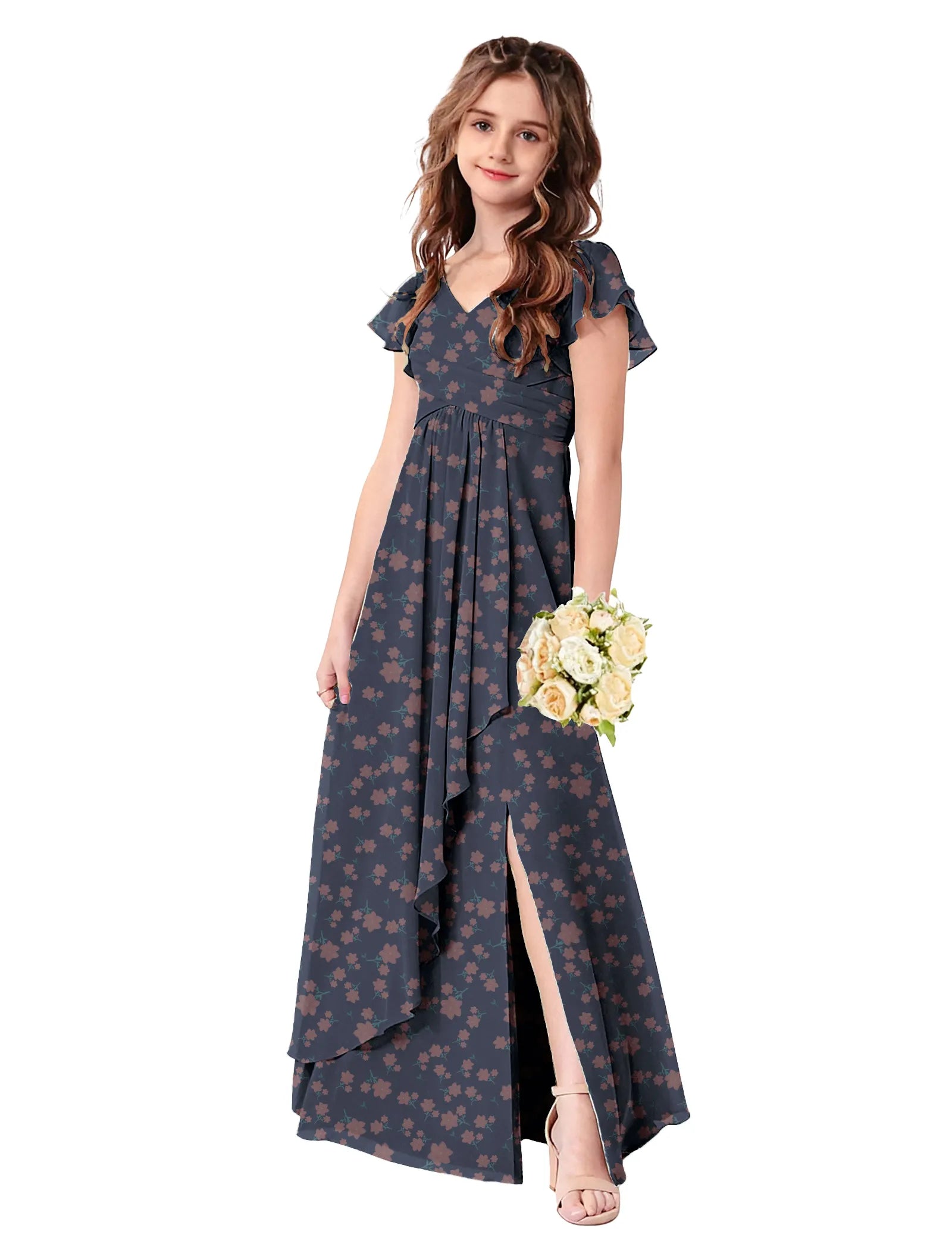 Vestido de princesa sin mangas de encaje