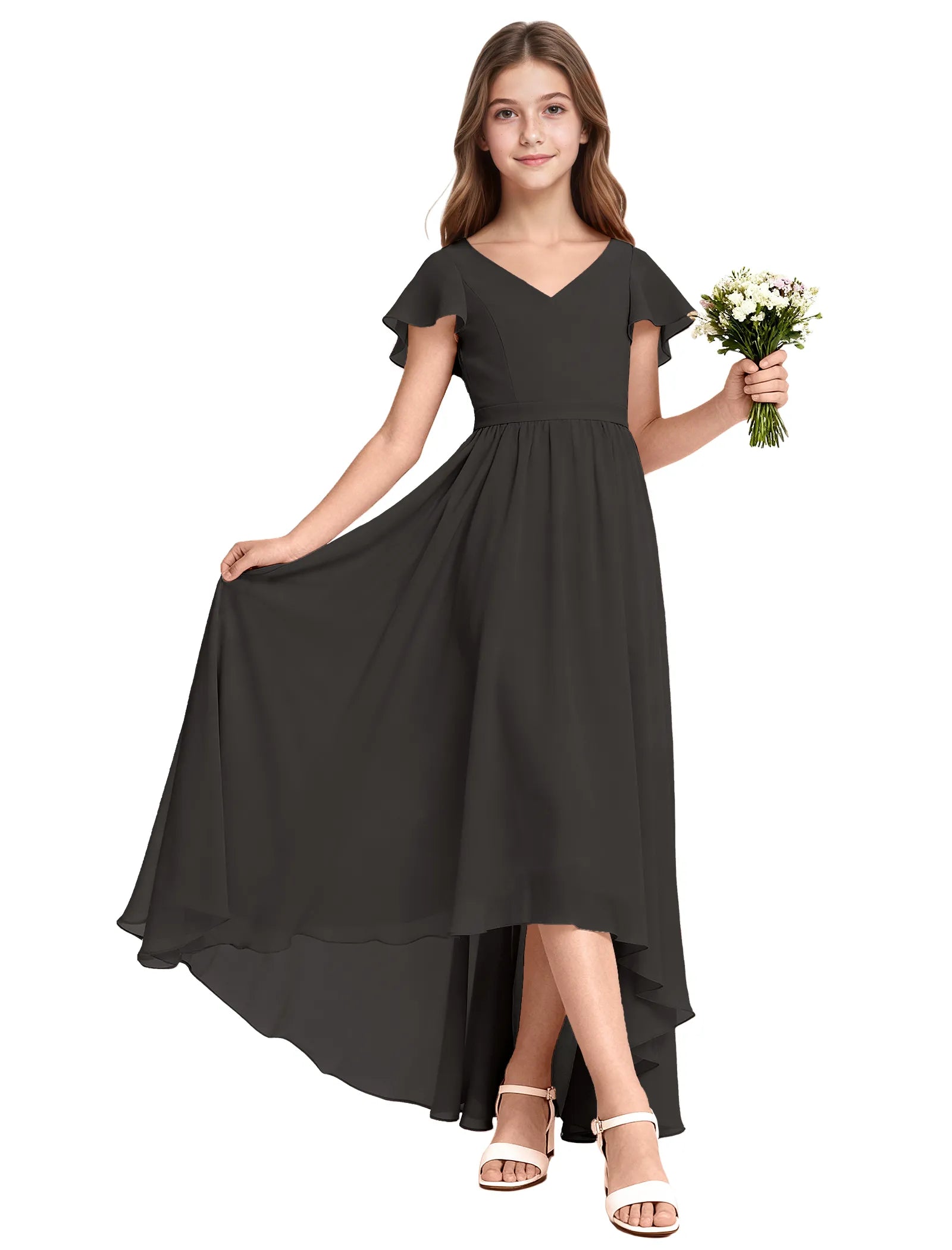 Vestido de princesa sin mangas de encaje