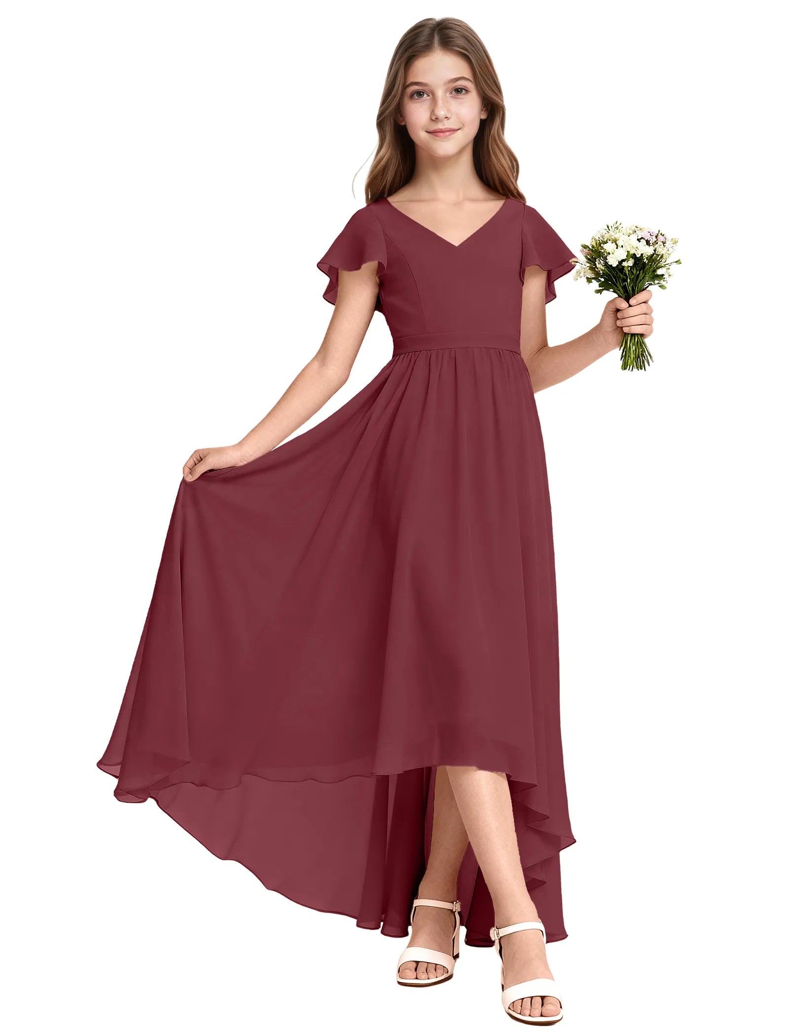 Vestido de princesa sin mangas de encaje