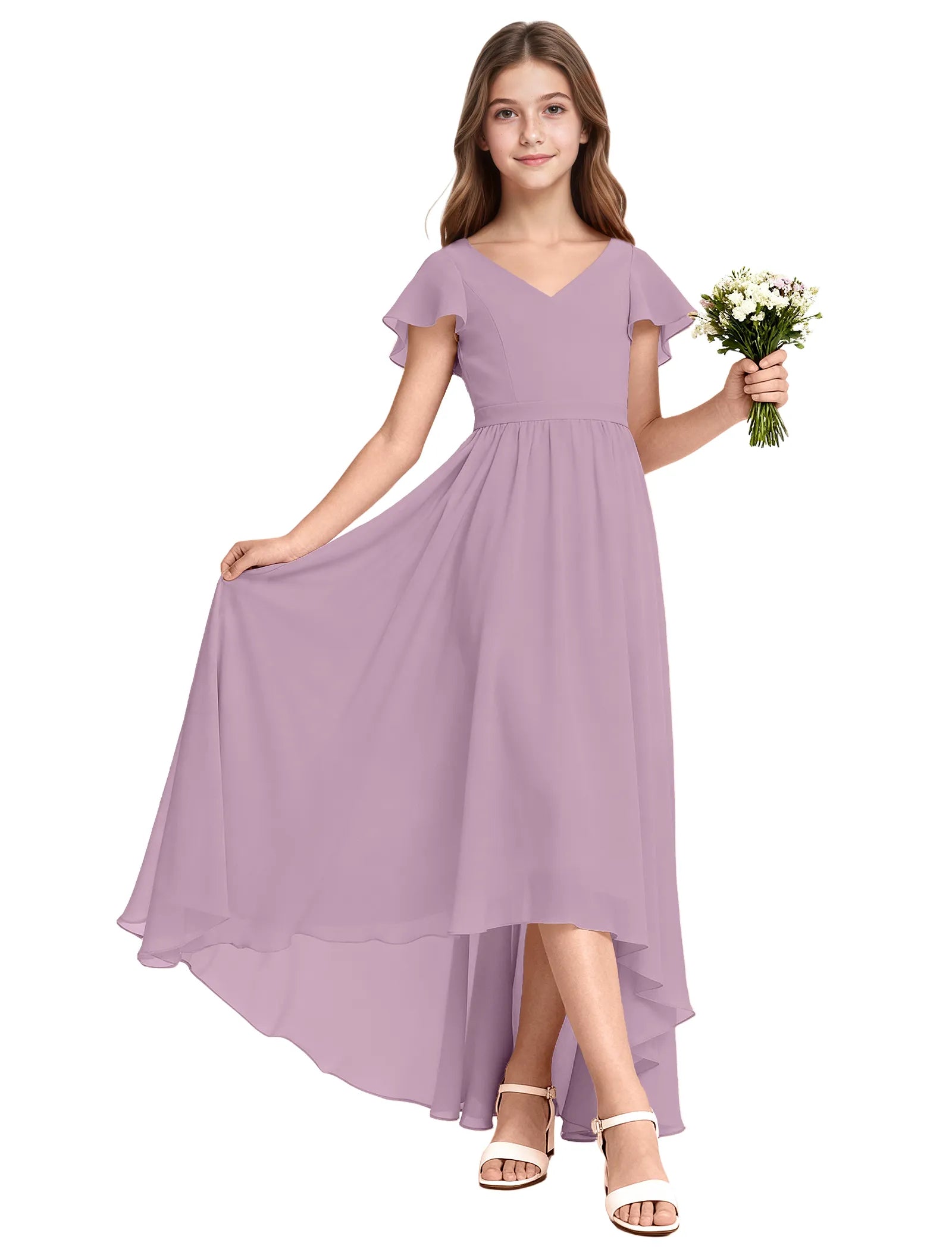 Vestido de princesa sin mangas de encaje