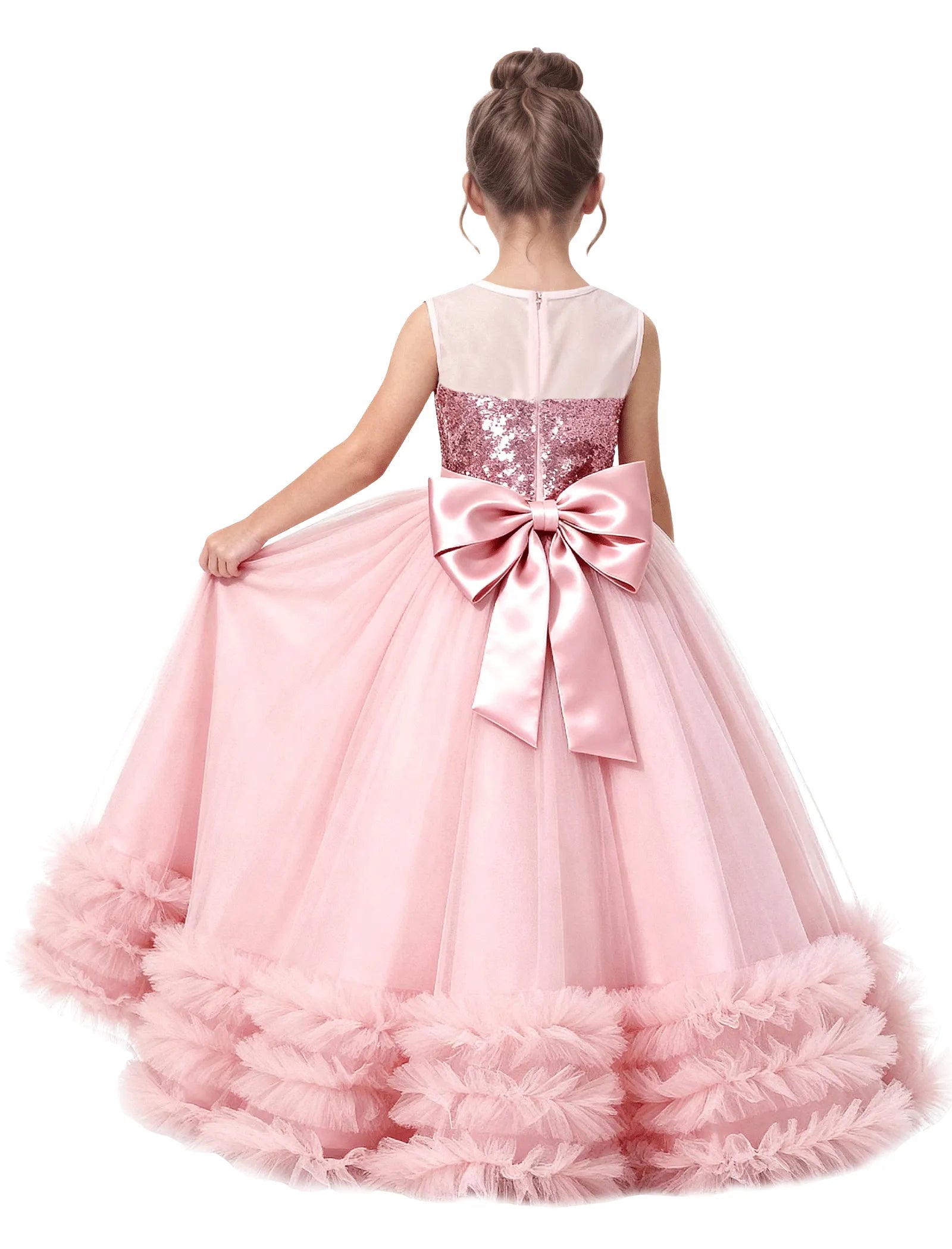 Pitsiline õlgadeta printsessikleit