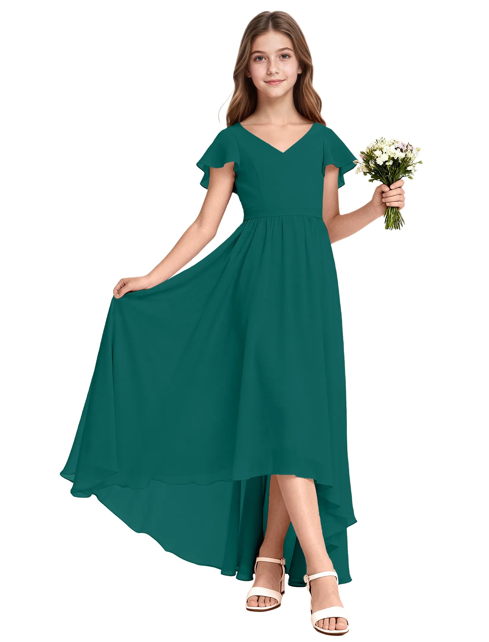 Vestido de princesa sin mangas de encaje