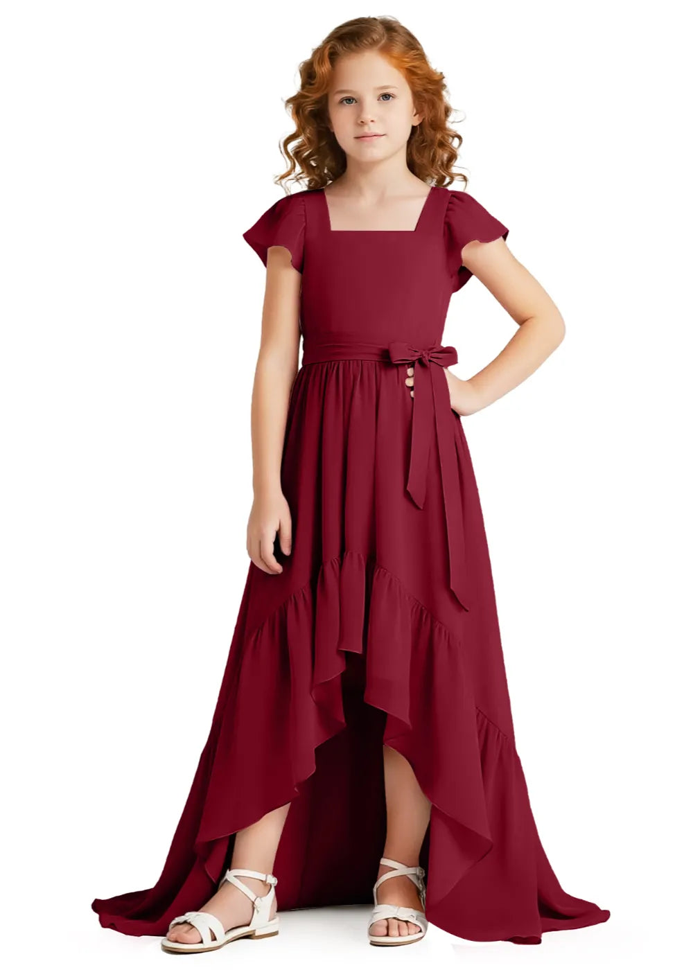 Vestido de princesa sin mangas de encaje