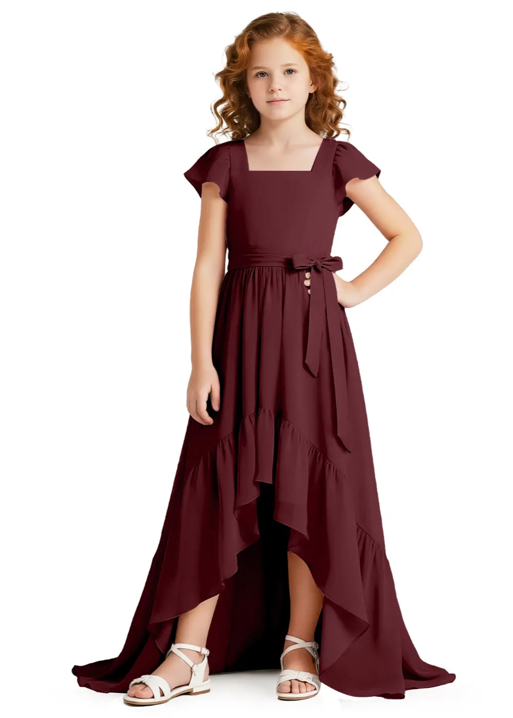 Vestido de princesa sin mangas de encaje