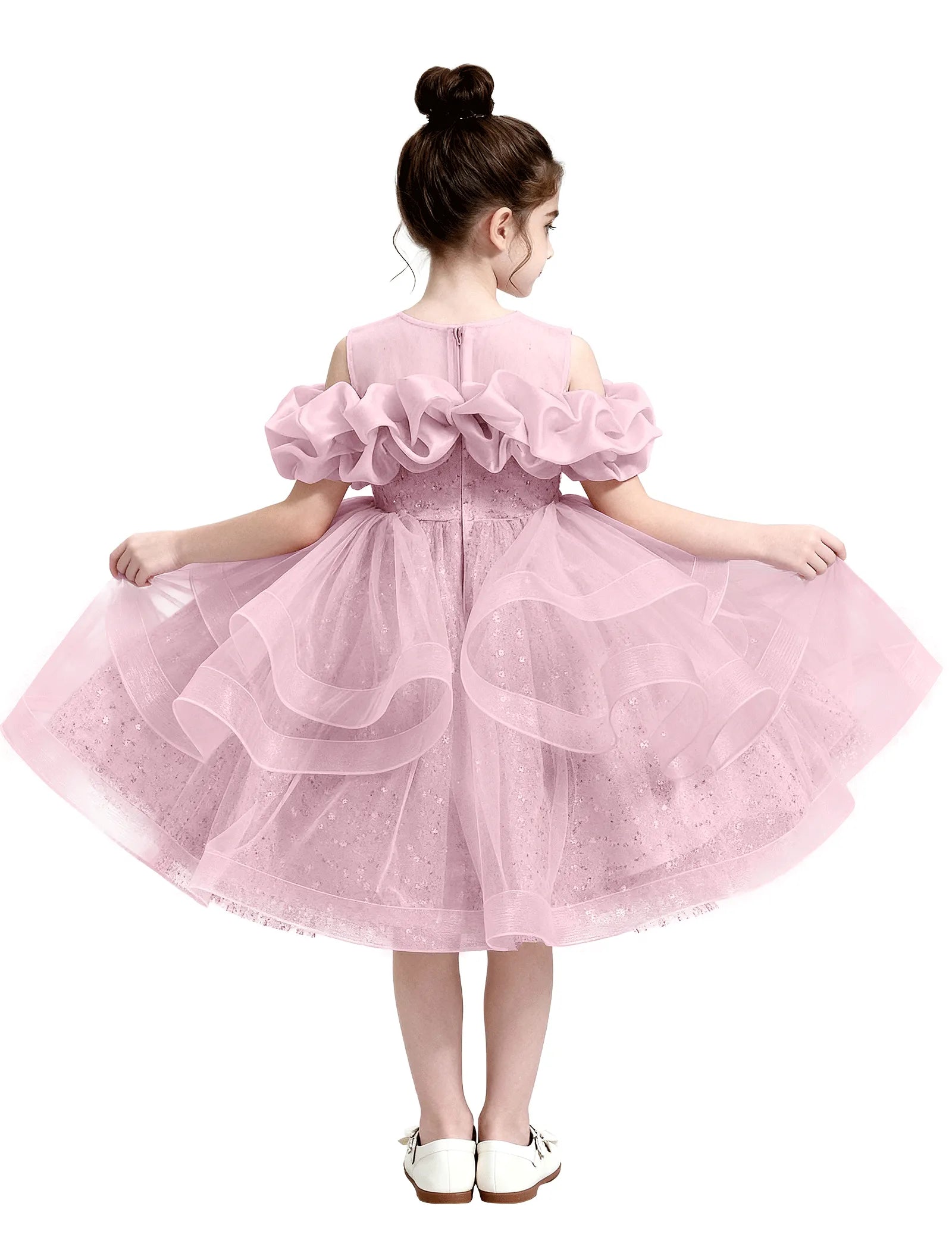 Sparkle Tulle Ruffle Flower Girl Dress
