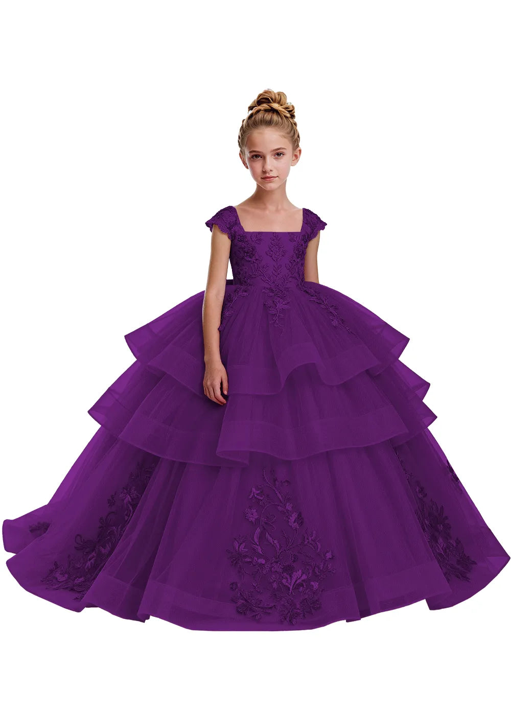 Elegant Tulle Pageant Dress for Girls