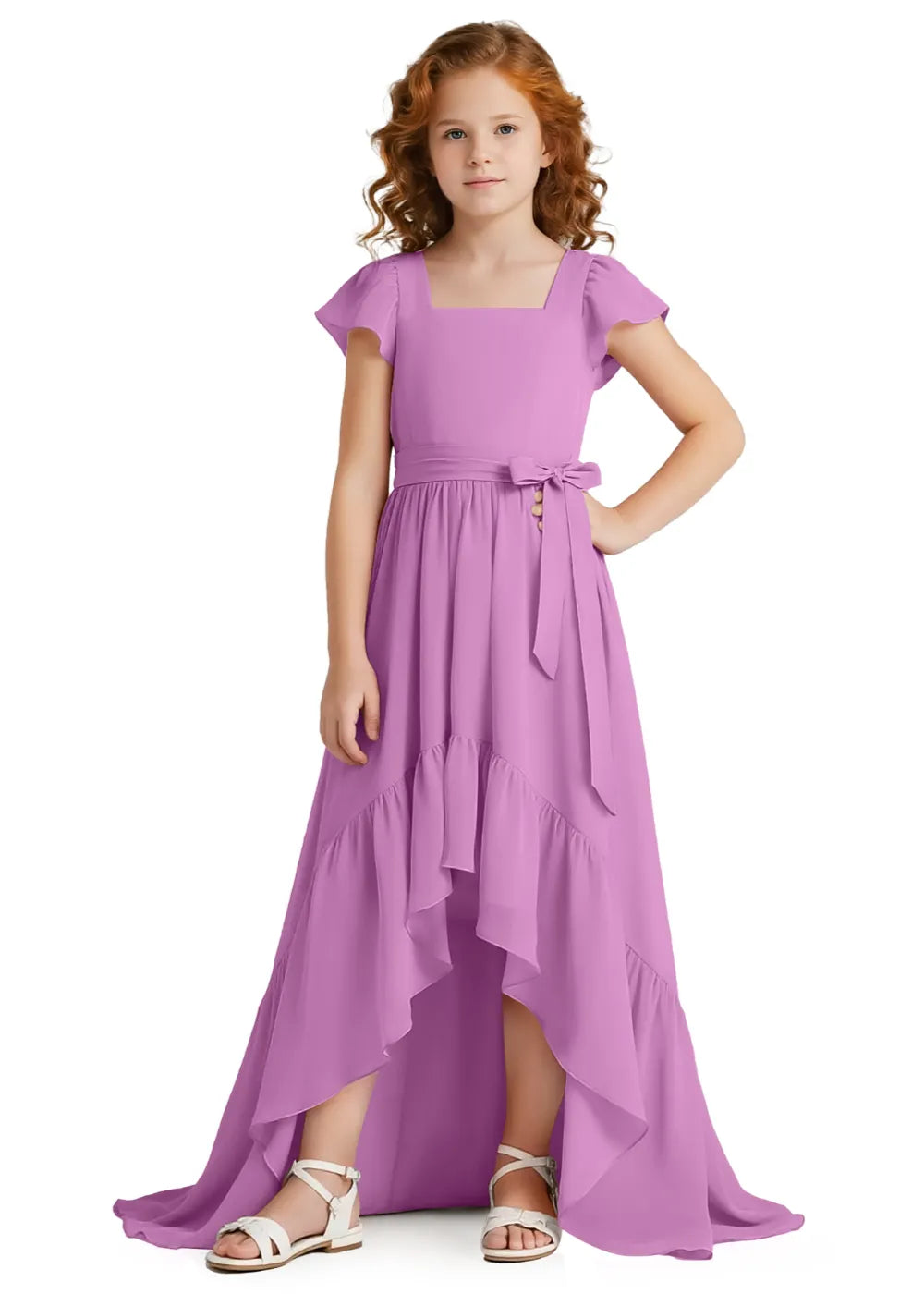 Vestido de princesa sin mangas de encaje