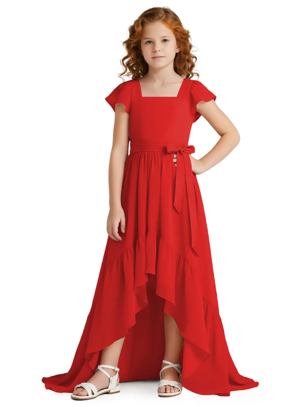 Vestido de princesa sin mangas de encaje