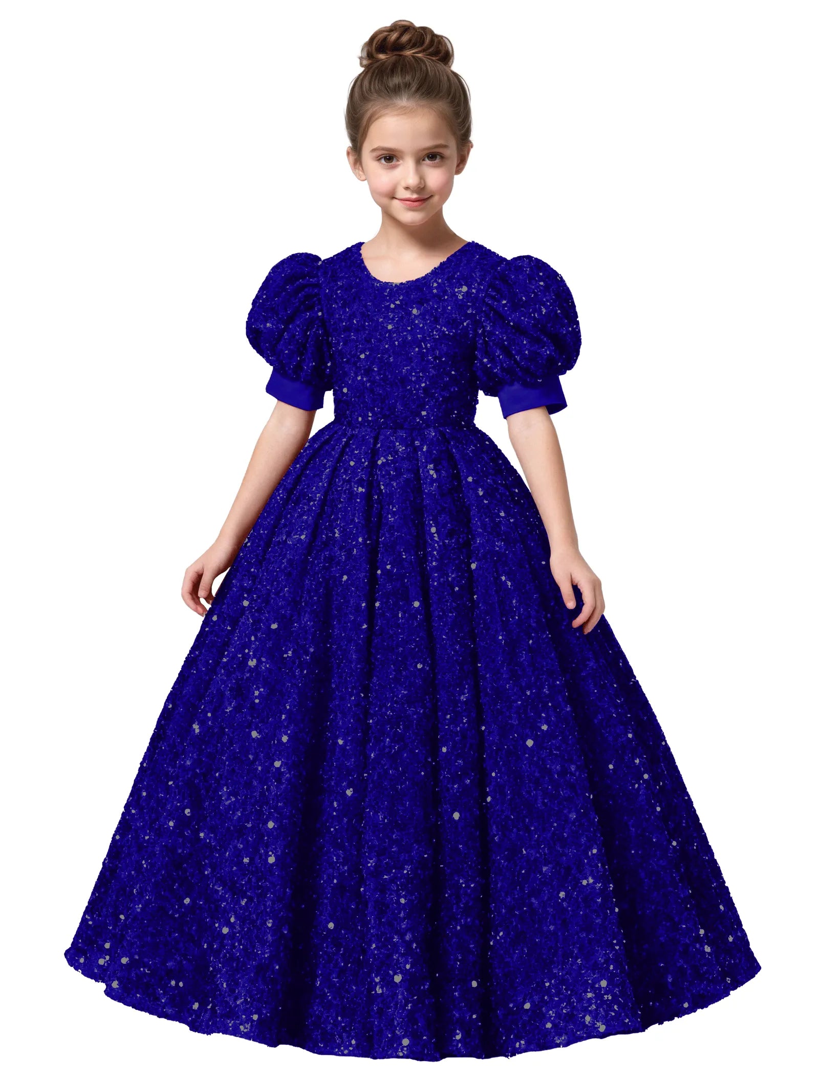 Princess-Style Velvet Long Dress